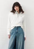 SHIELD HALF ZIP - Sweatshirt - kırık beyaz