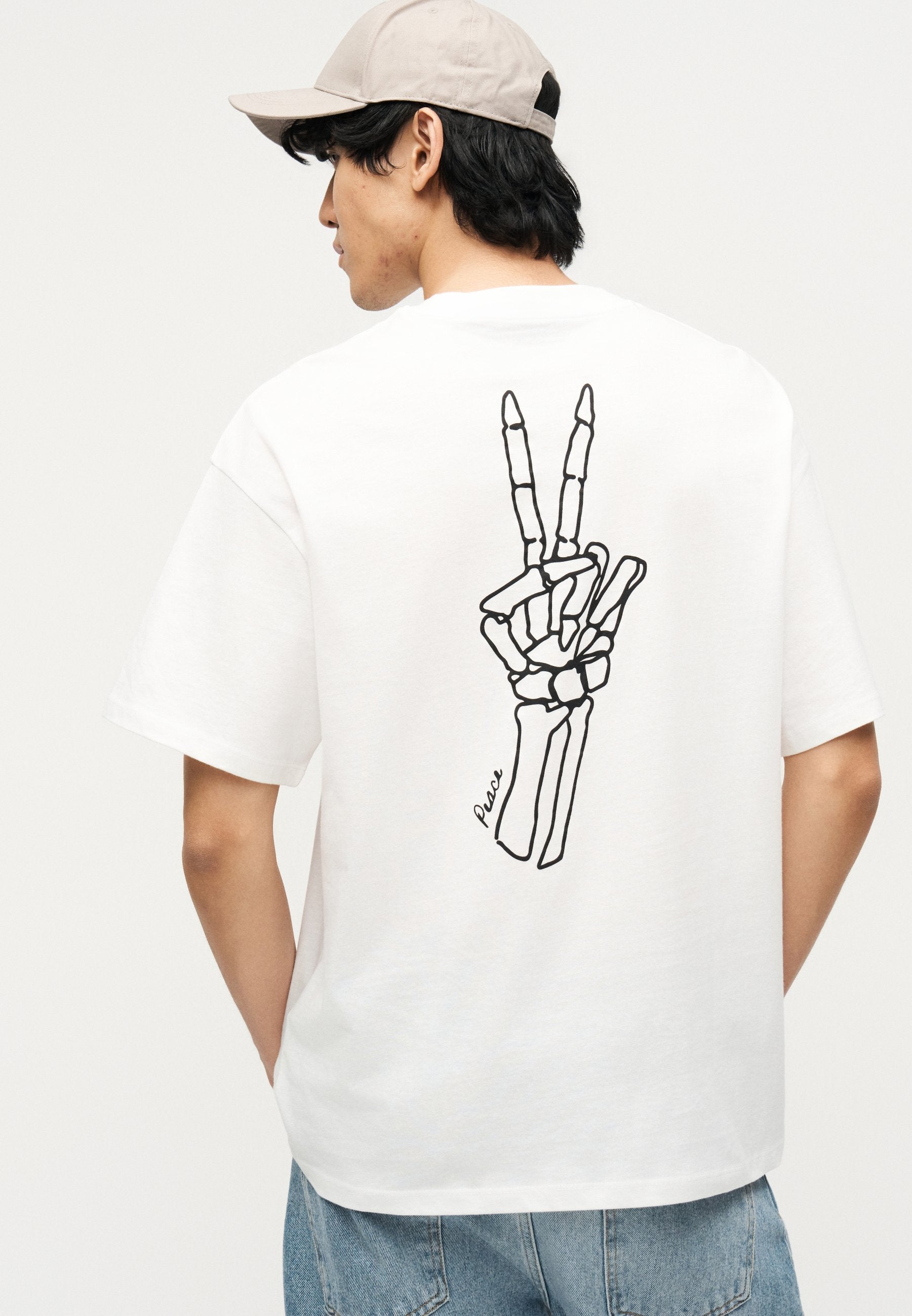 JJTUNE TEE CREW NECK - Print T-shirt - cloud dancer