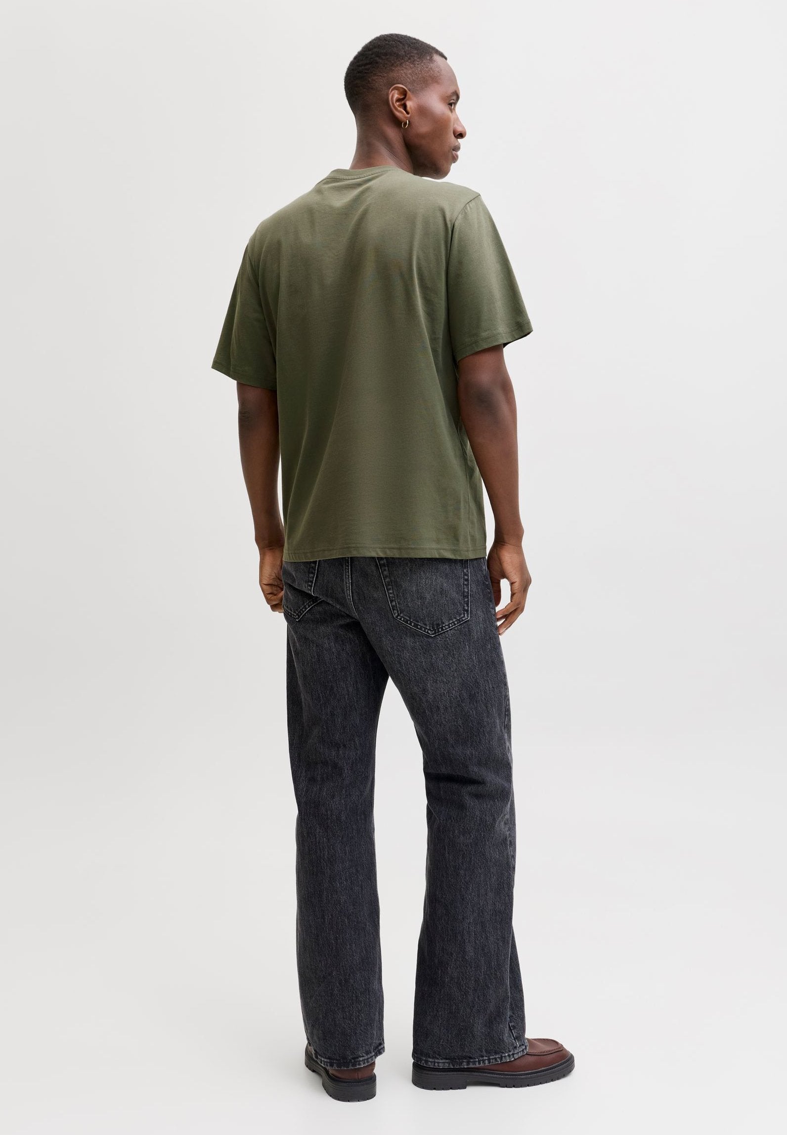 T- - Print T-shirt - dusty olive