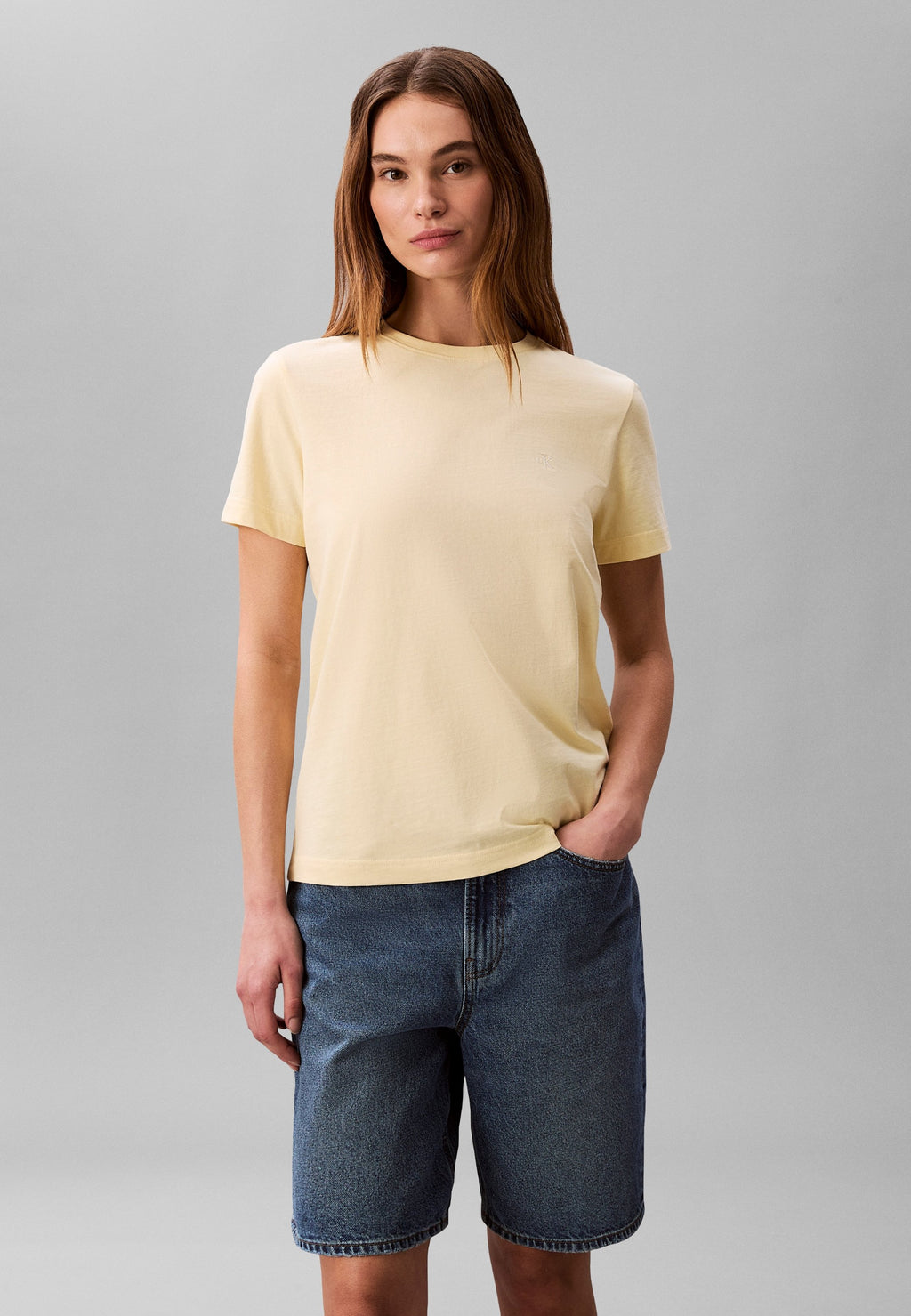 MONOGRAM CREW TEE - Basic T-shirt - french vanilla