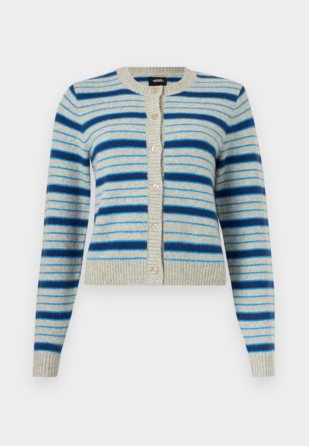 DOLLY STRIPE CARDIGAN - Cardigan - cement heather/bright azure