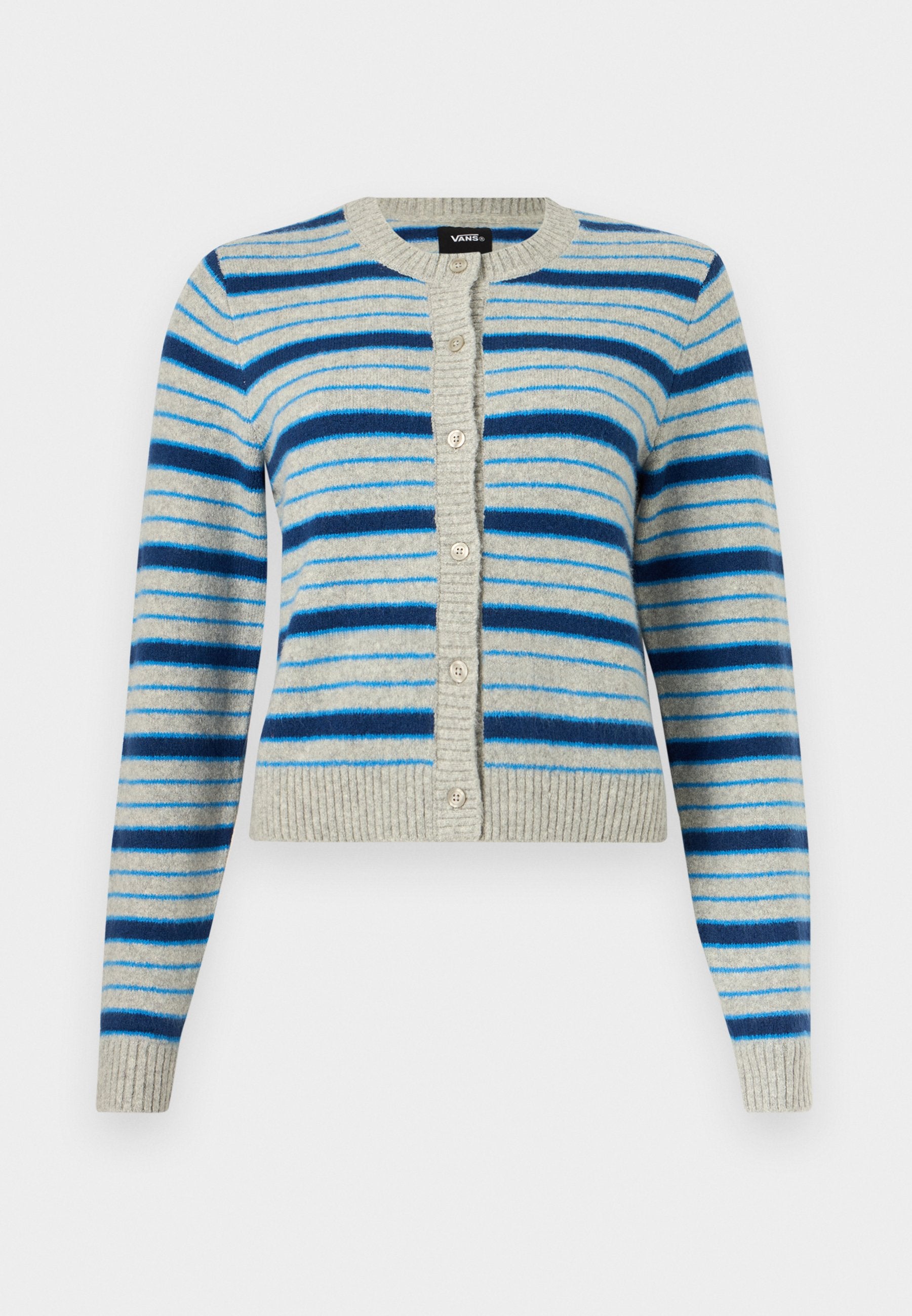 DOLLY STRIPE CARDIGAN - Cardigan - cement heather/bright azure