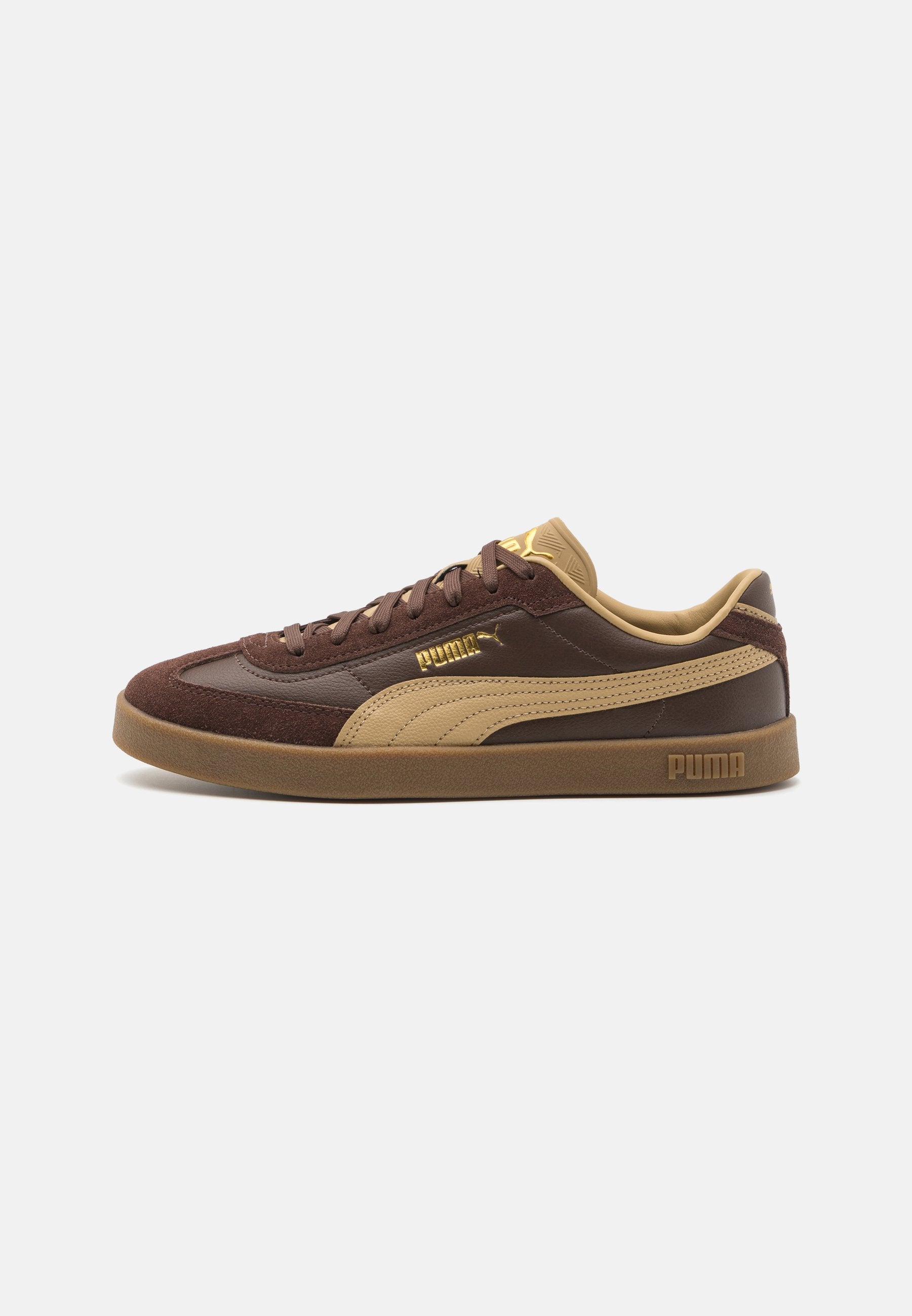 PUMA CLUB II ERA - Spor Ayakkabı - espresso kahvesi/kum rengi/altın rengi