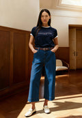 HERITAGE - Tee-shirt imprimé - marine