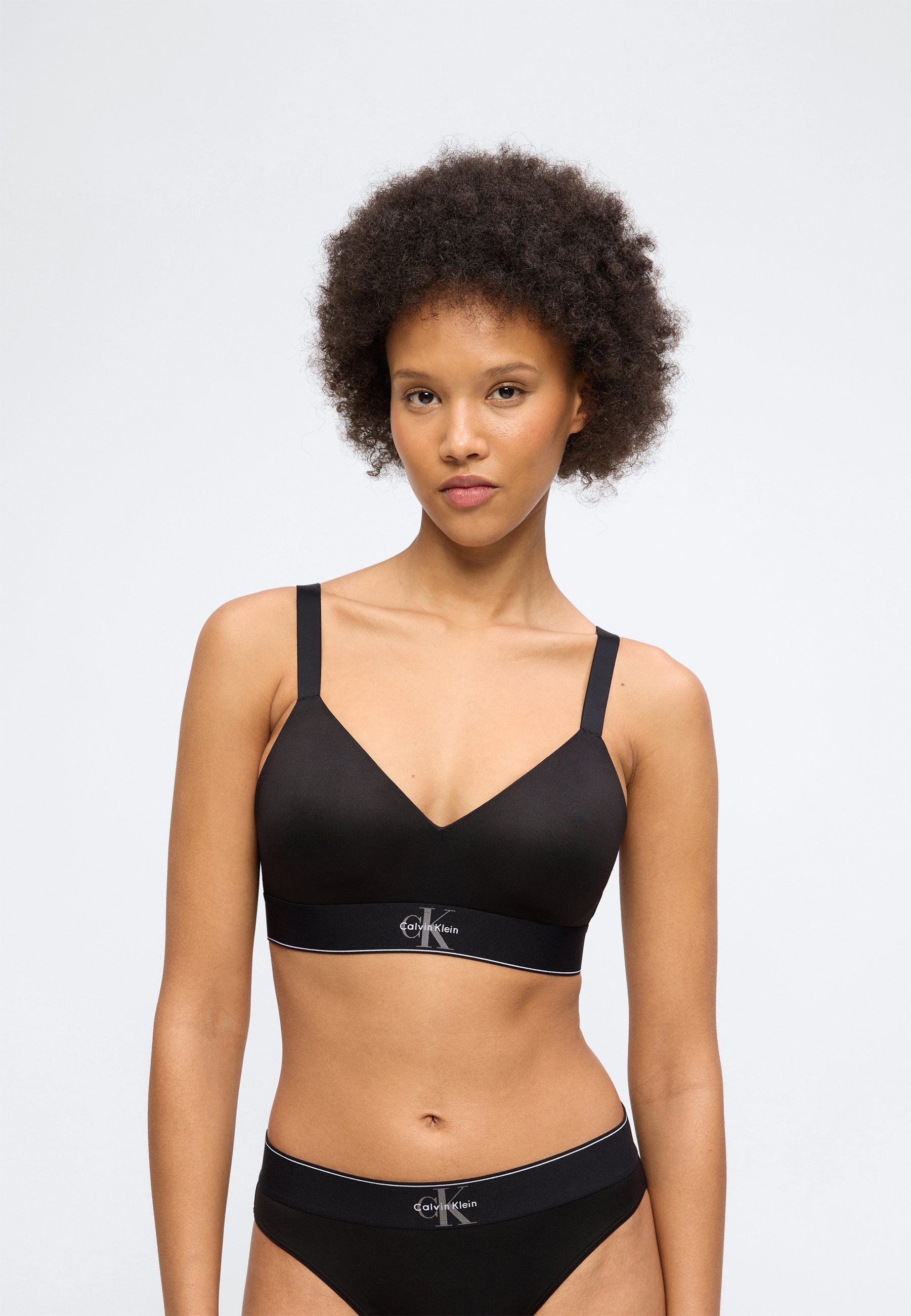 LIGHTLY LINED BRALETTE GRAPHIC - Triangle bra - black
