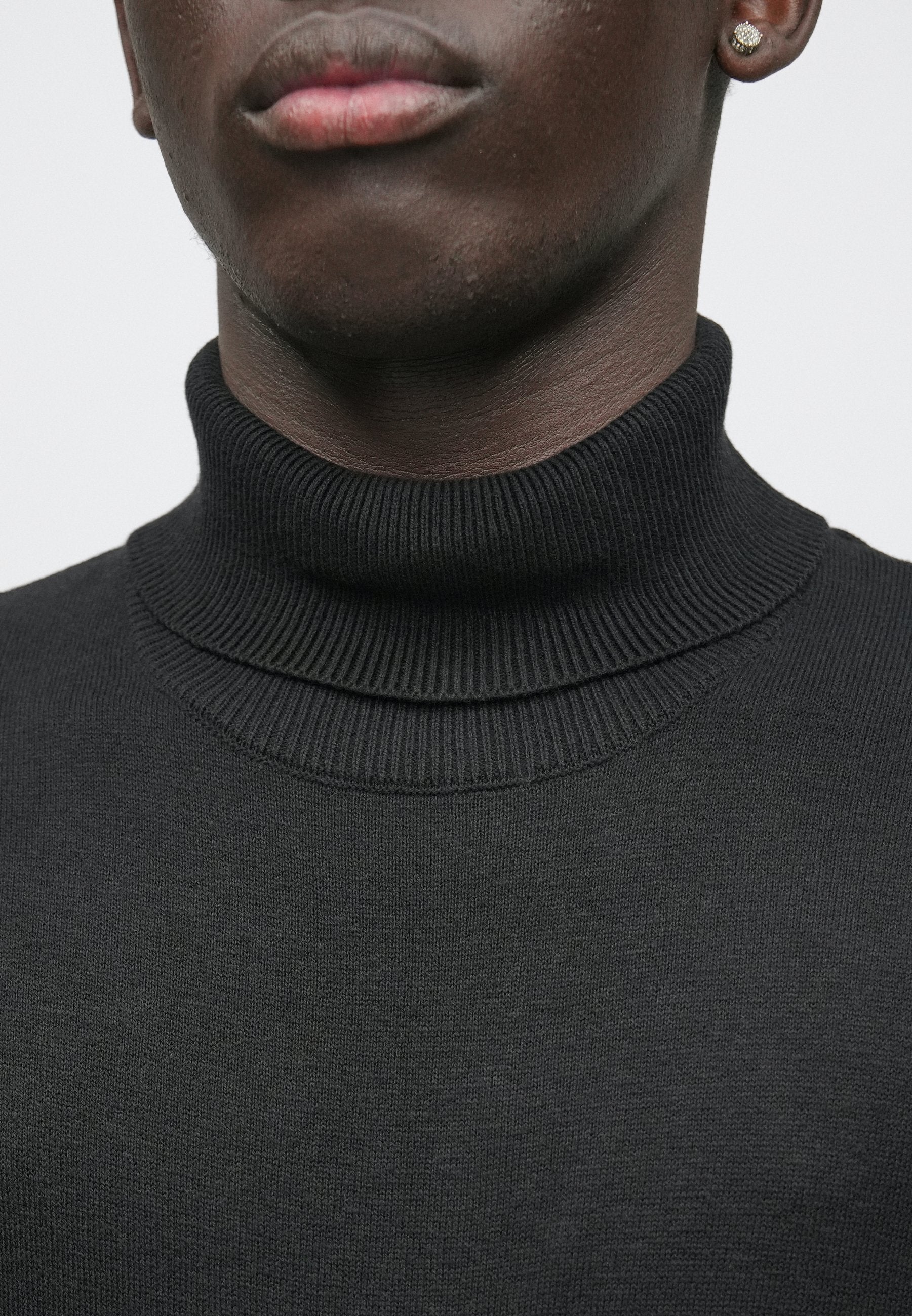JJEEMIL ROLL NECK - Jumper - schwarz