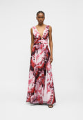 ADELA V NECK LONG DRESS - Occasion wear - pink
