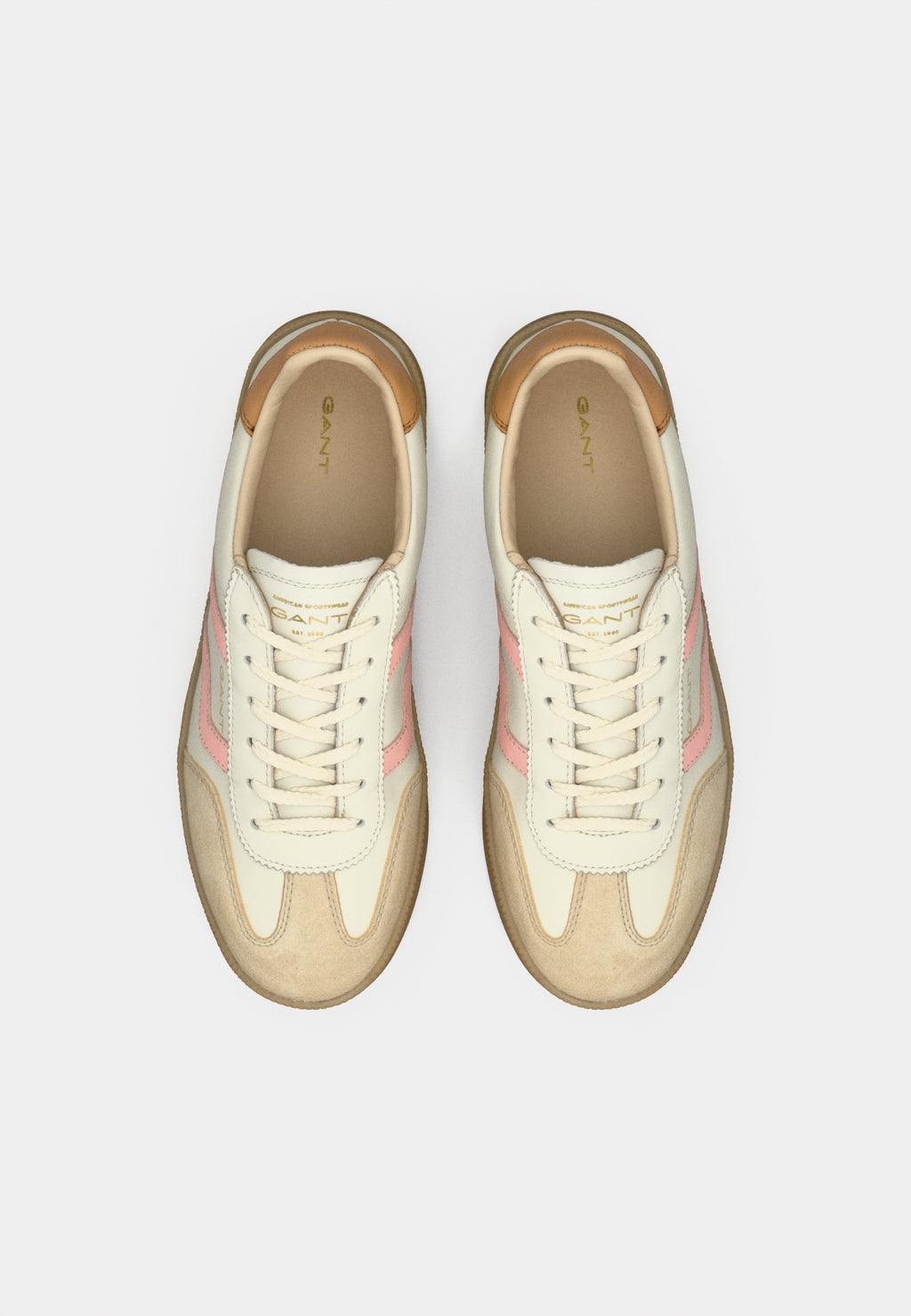 Trainers - off white/peachpink