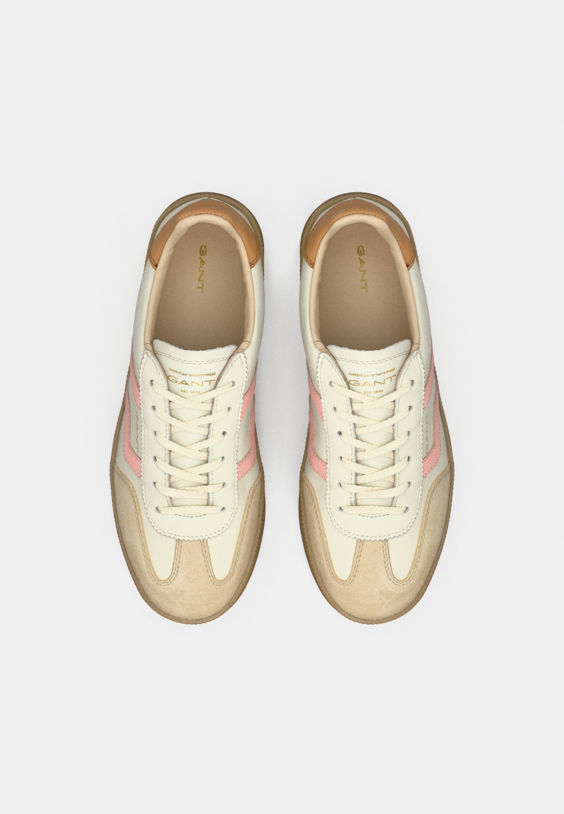 Trainers - off white/peachpink