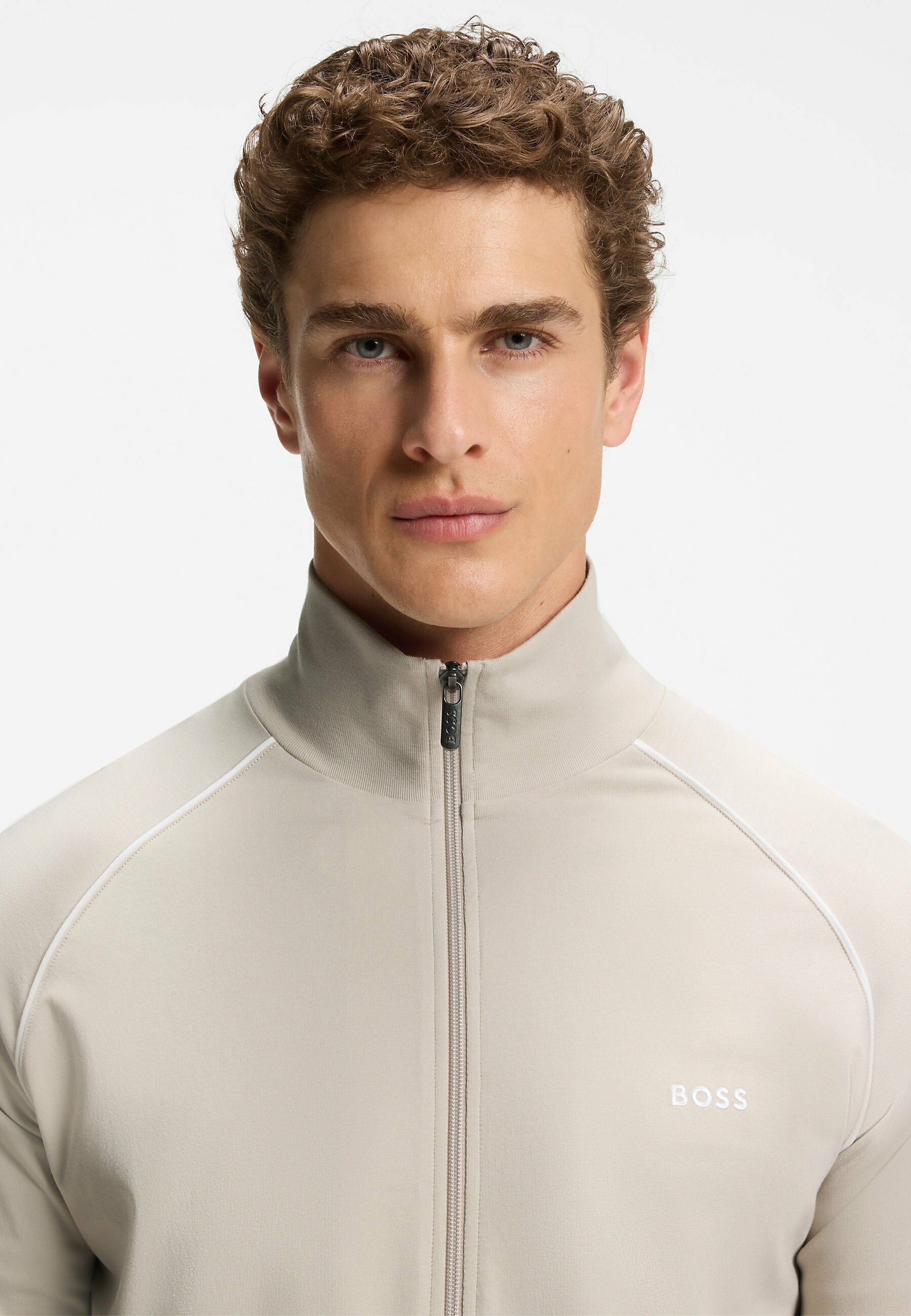 BOSS MIX&MATCH JACKET Z - Zip-up sweatshirt - open grey fifteen