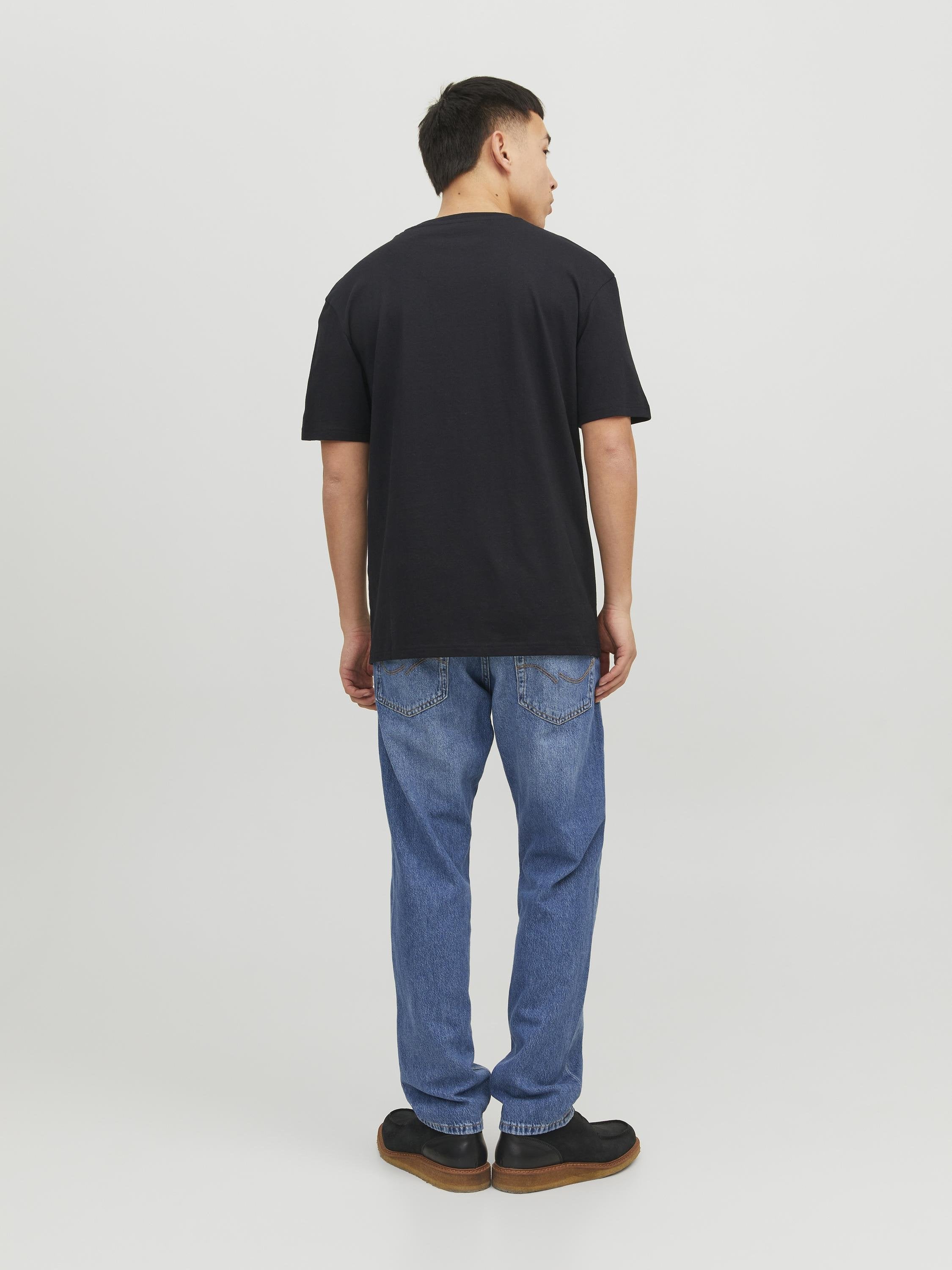 JJESTAR JJ TEE SS NOOS - Print T-shirt - black