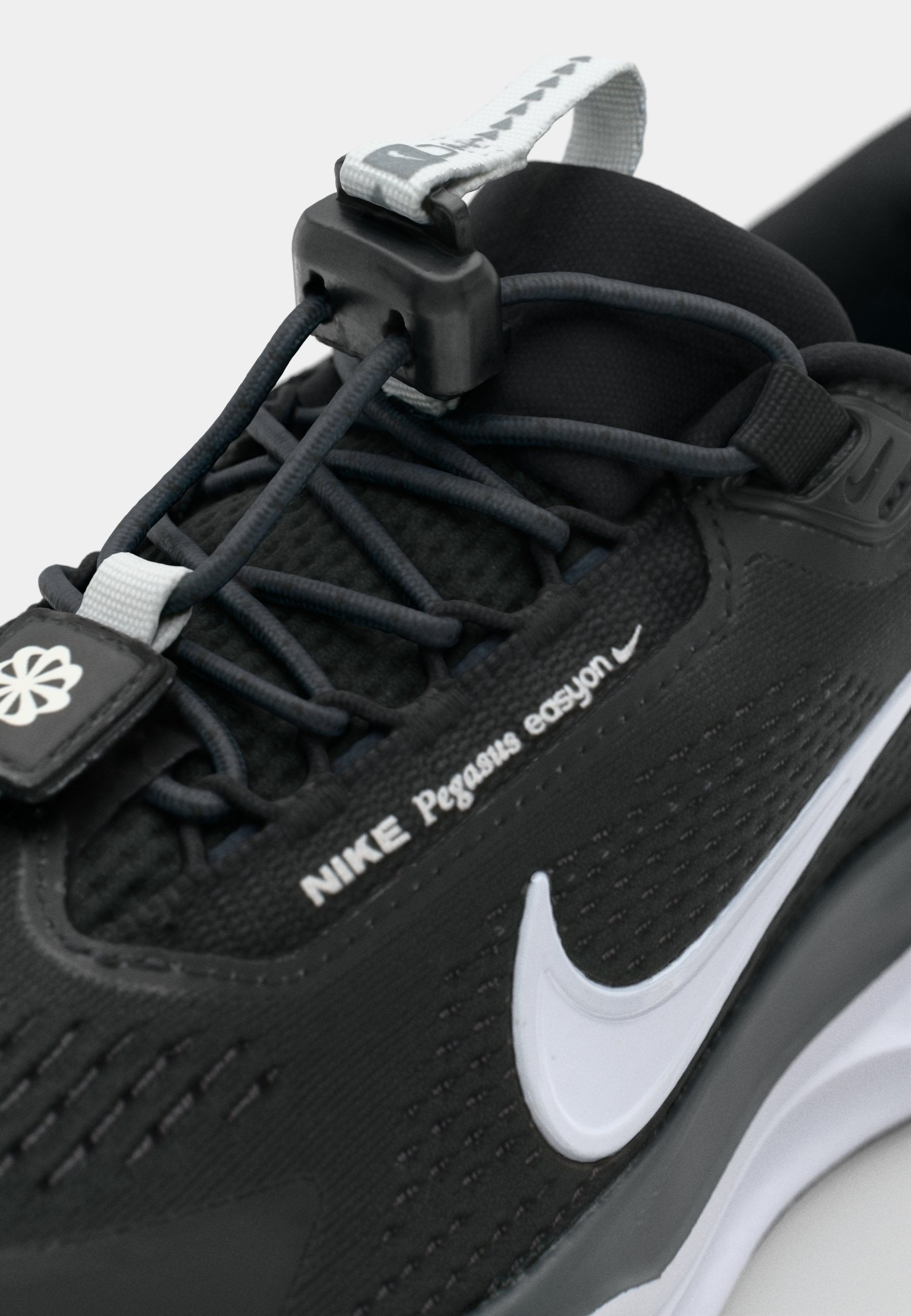 PEGASUS EASYON - Road running shoes - black/white/anthracite/photon dust/volt
