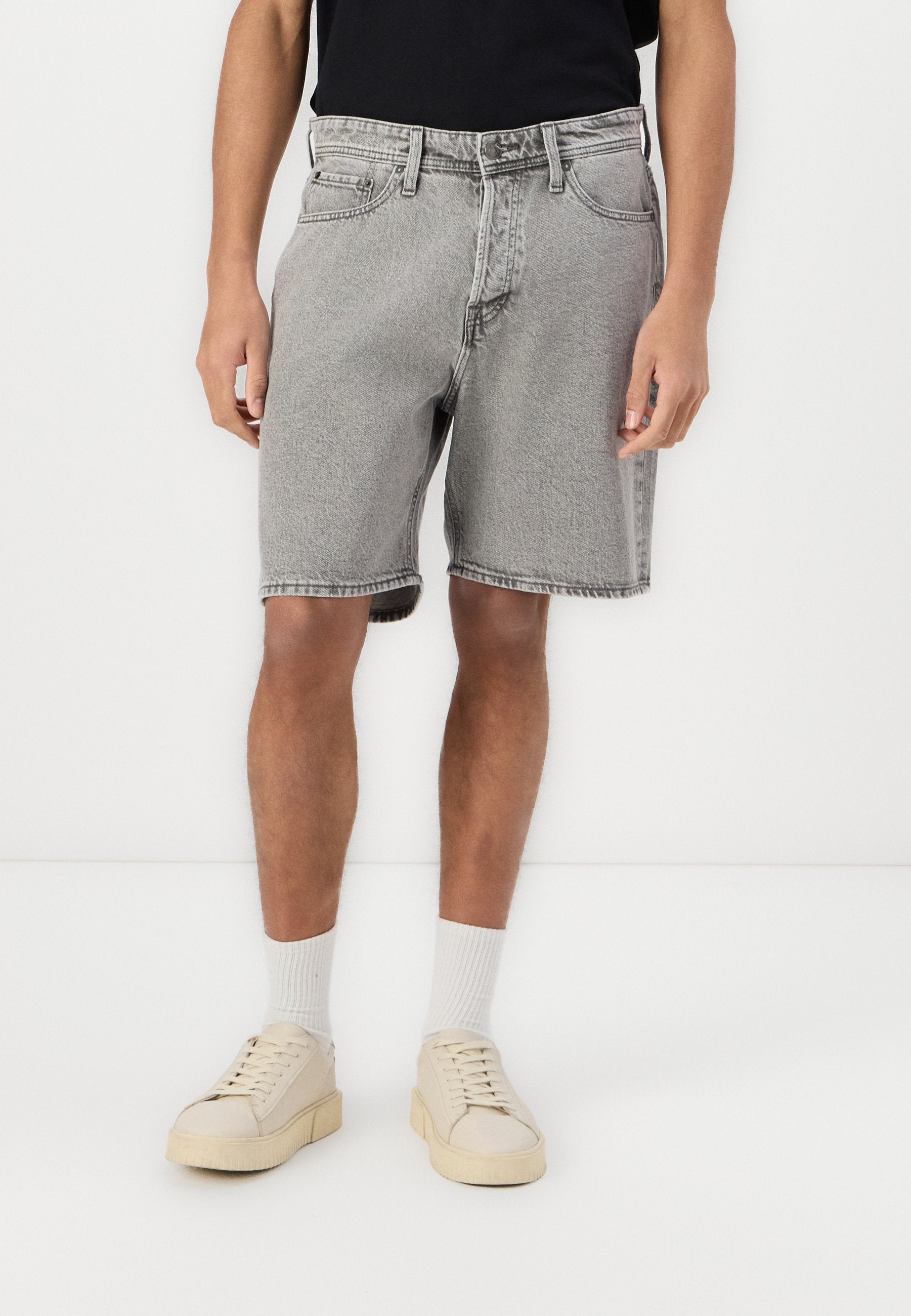 JJITONY JJORIGINAL  - Denim shorts - grey denim