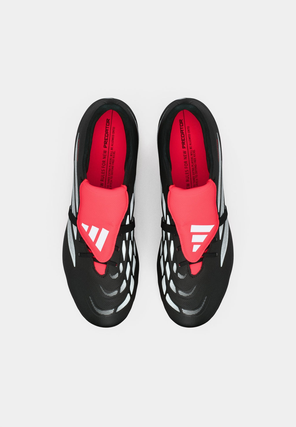 PREDATOR CLUB FOLD-OVER TONGUE - Football boots artificial grass - core black/footwear white/lucid red