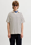 Striped - Polo shirt - cloud dancer
