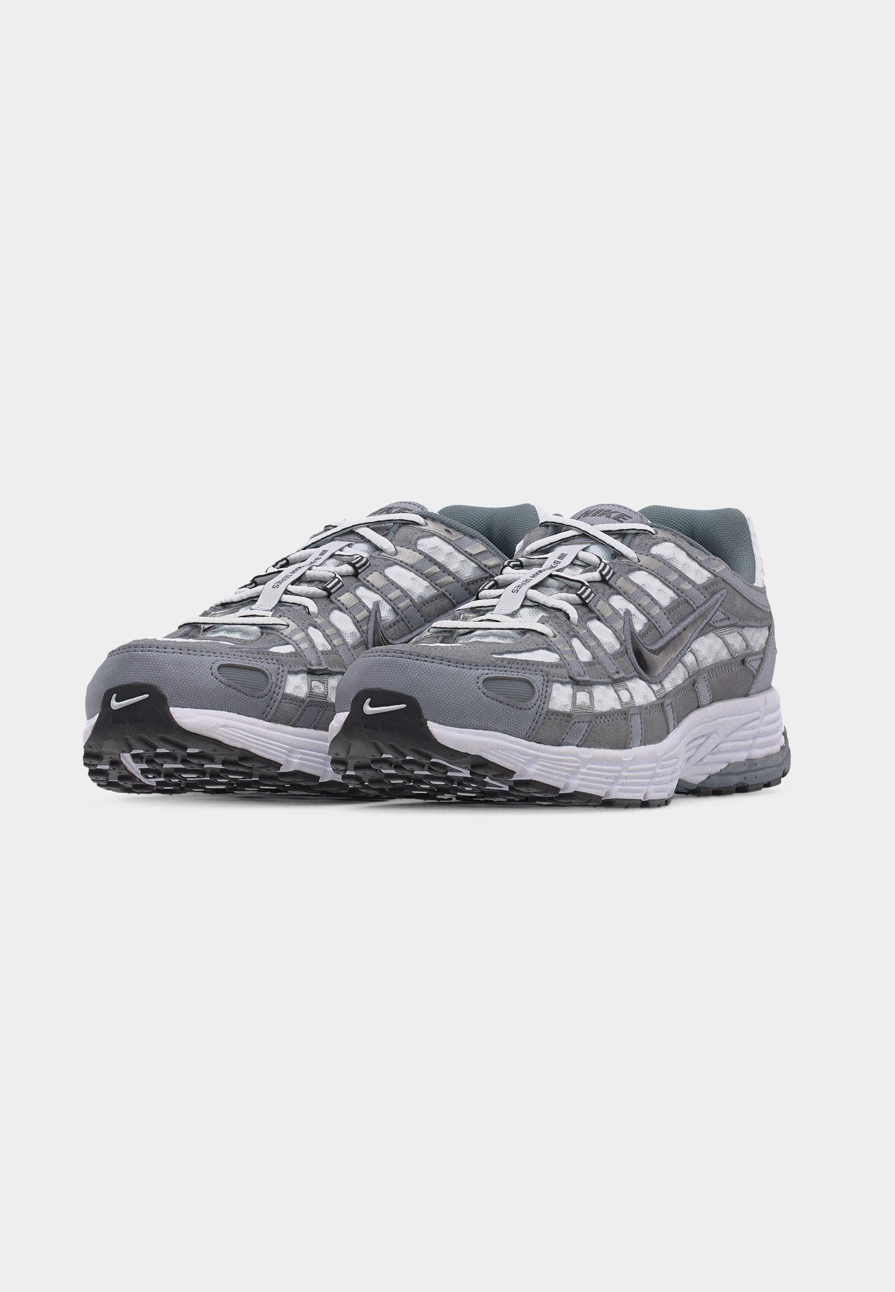 P 6000 UNISEX - Trainers - white/black/metallic cool grey/cool grey