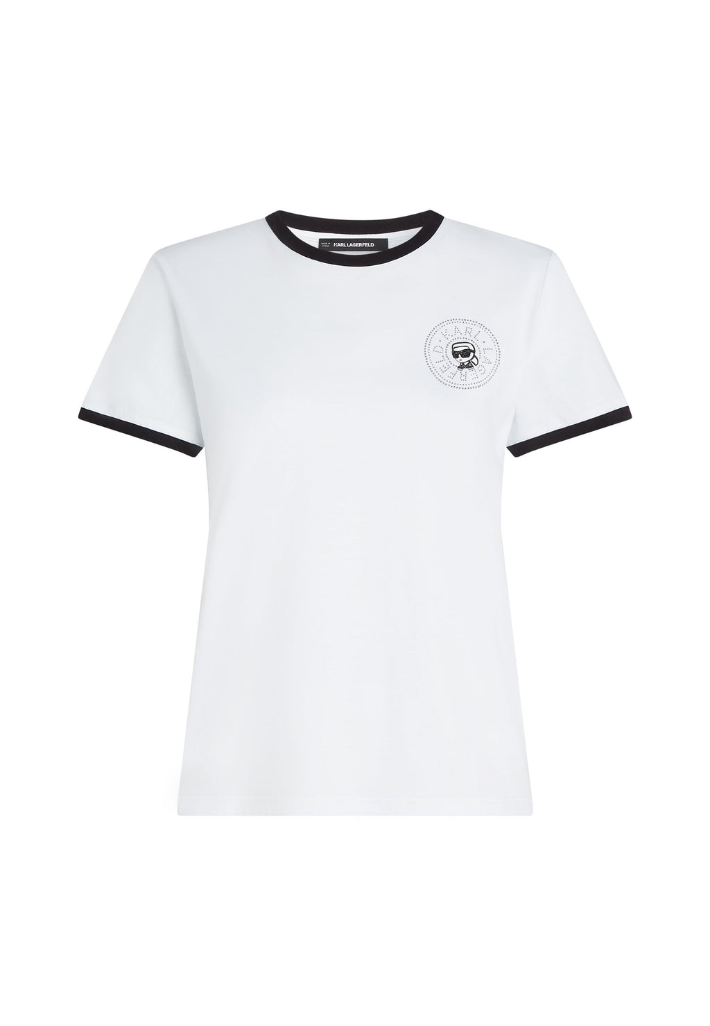 Print T-shirt - white/black