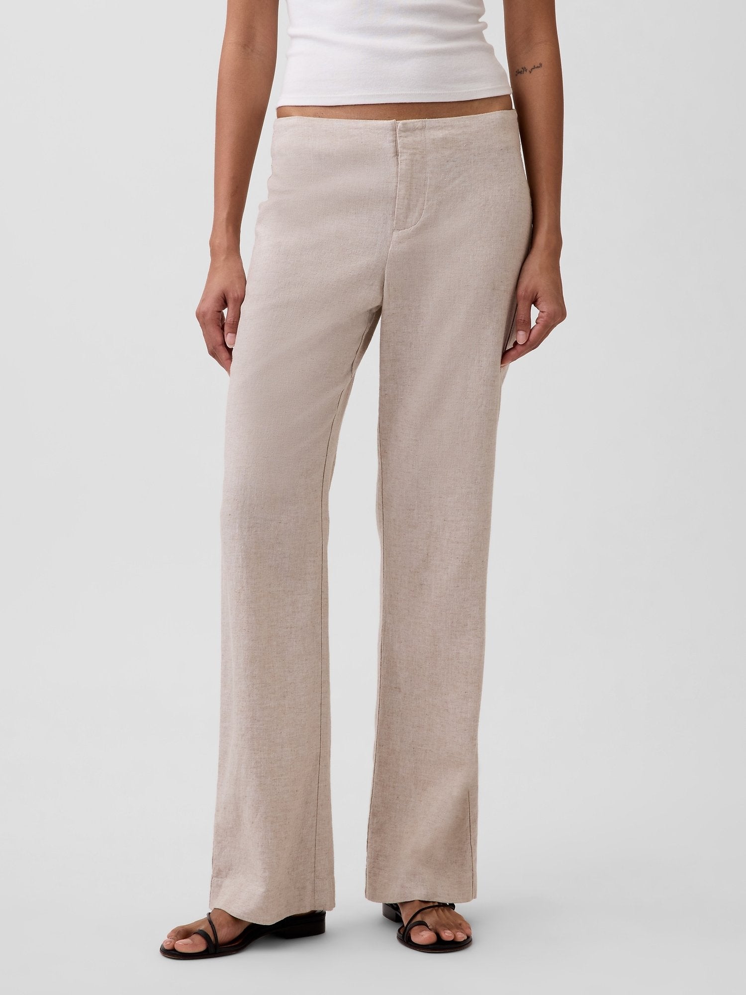LOW RISE - Trousers - beige