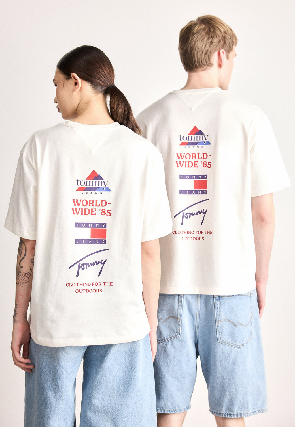 90S MULTI BACK LOGO T-SHIRT - Print T-shirt - ancient white