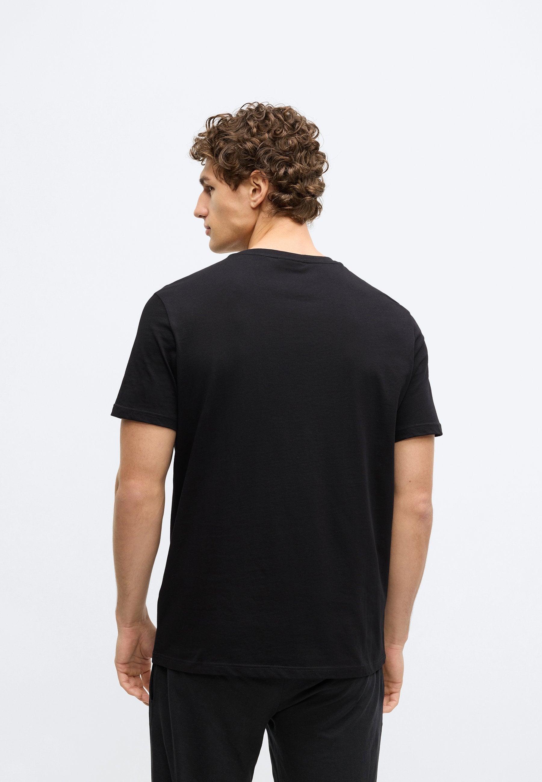 CREW NECK - Pyjama top - black