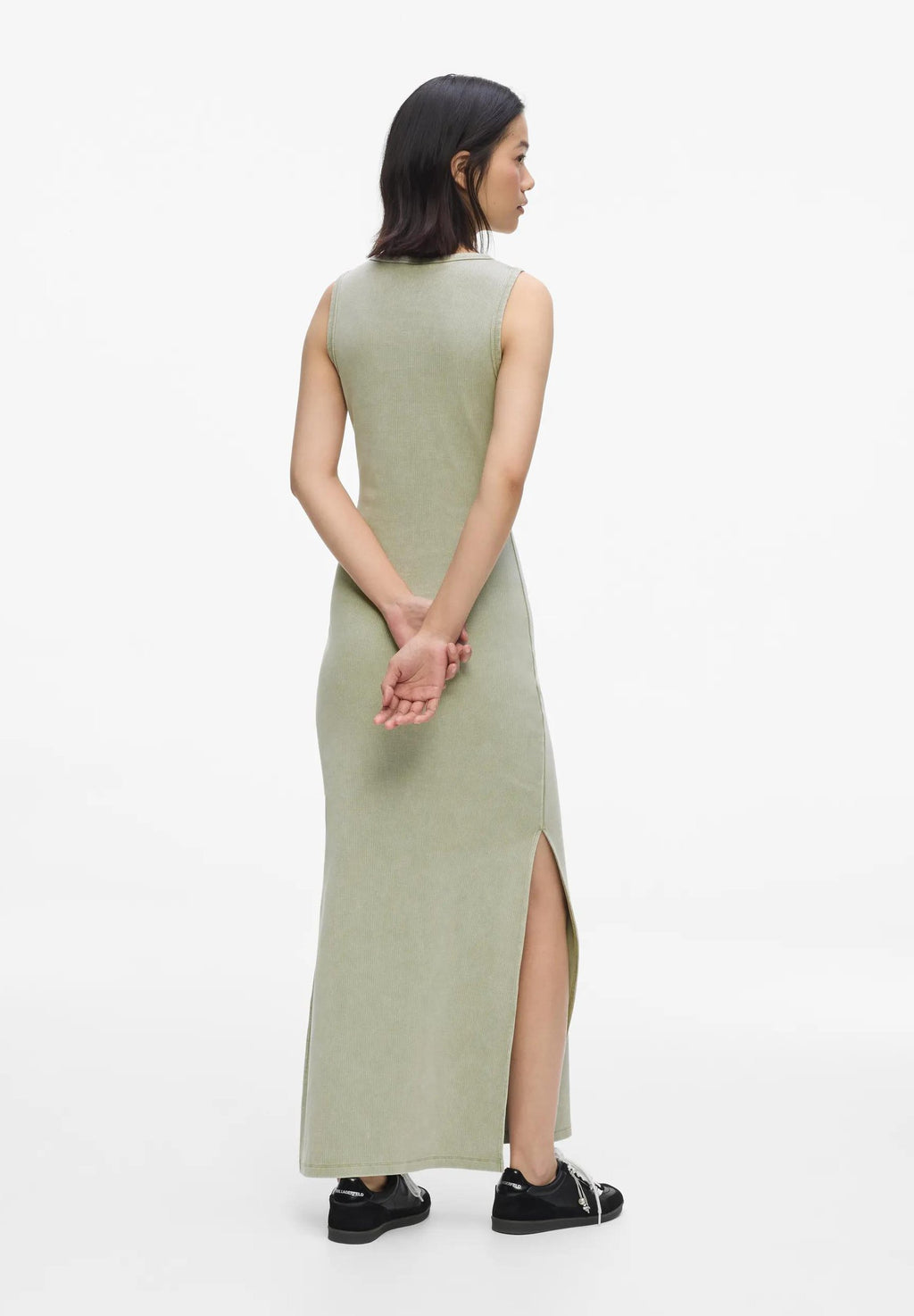 WASHED RIBBED TANK - Jumper - tea