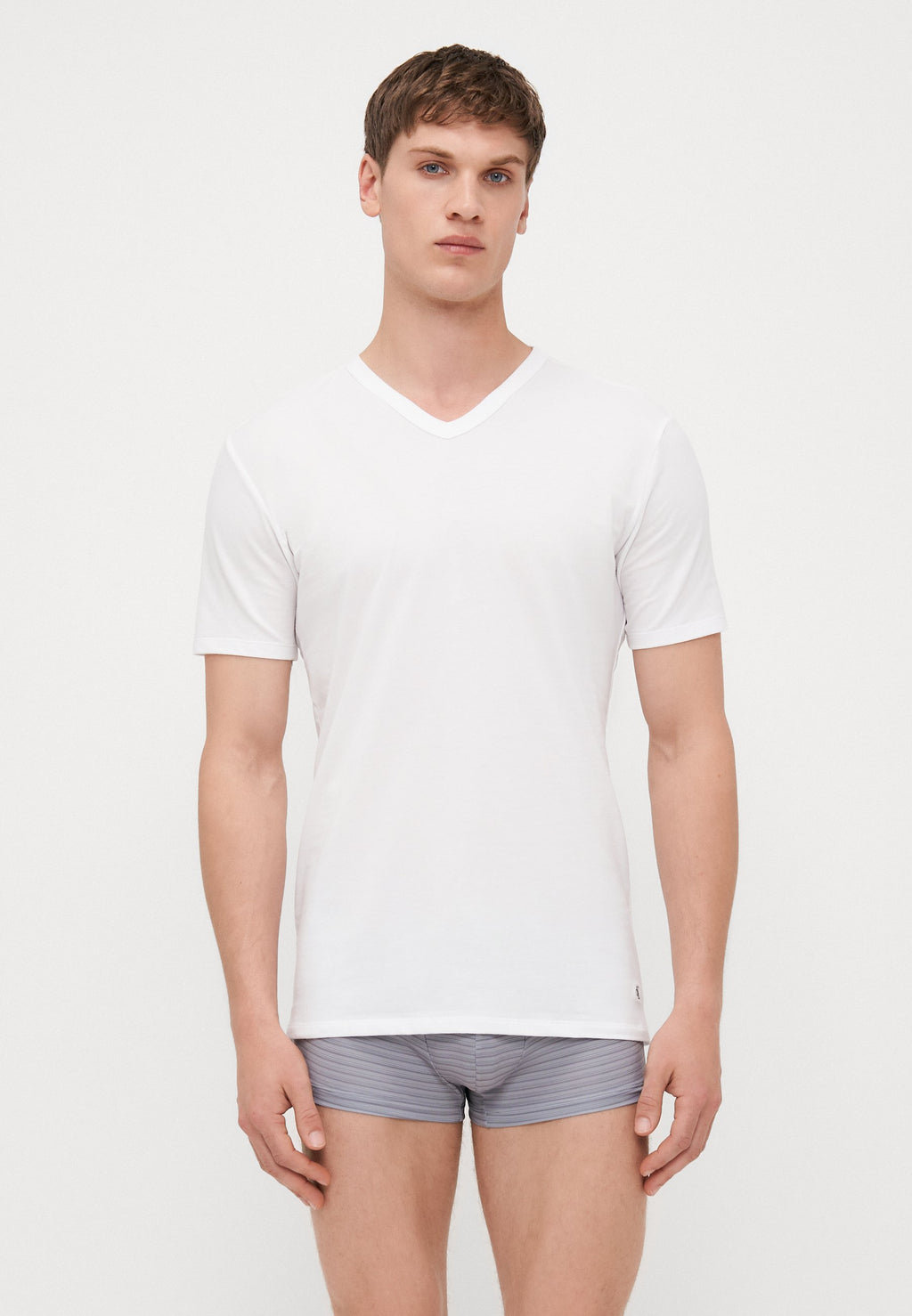3 PACK V-NECK T-SHIRT COTTON MICROFIBER STRETCH - Undershirt - white