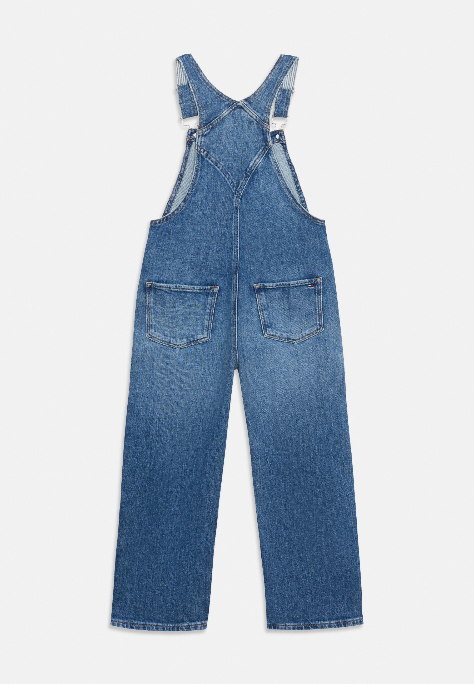 HERITAGE FLAG LOGO RELAXED DENIM DUNGAREES - Denim Dungarees - denim medium vintage
