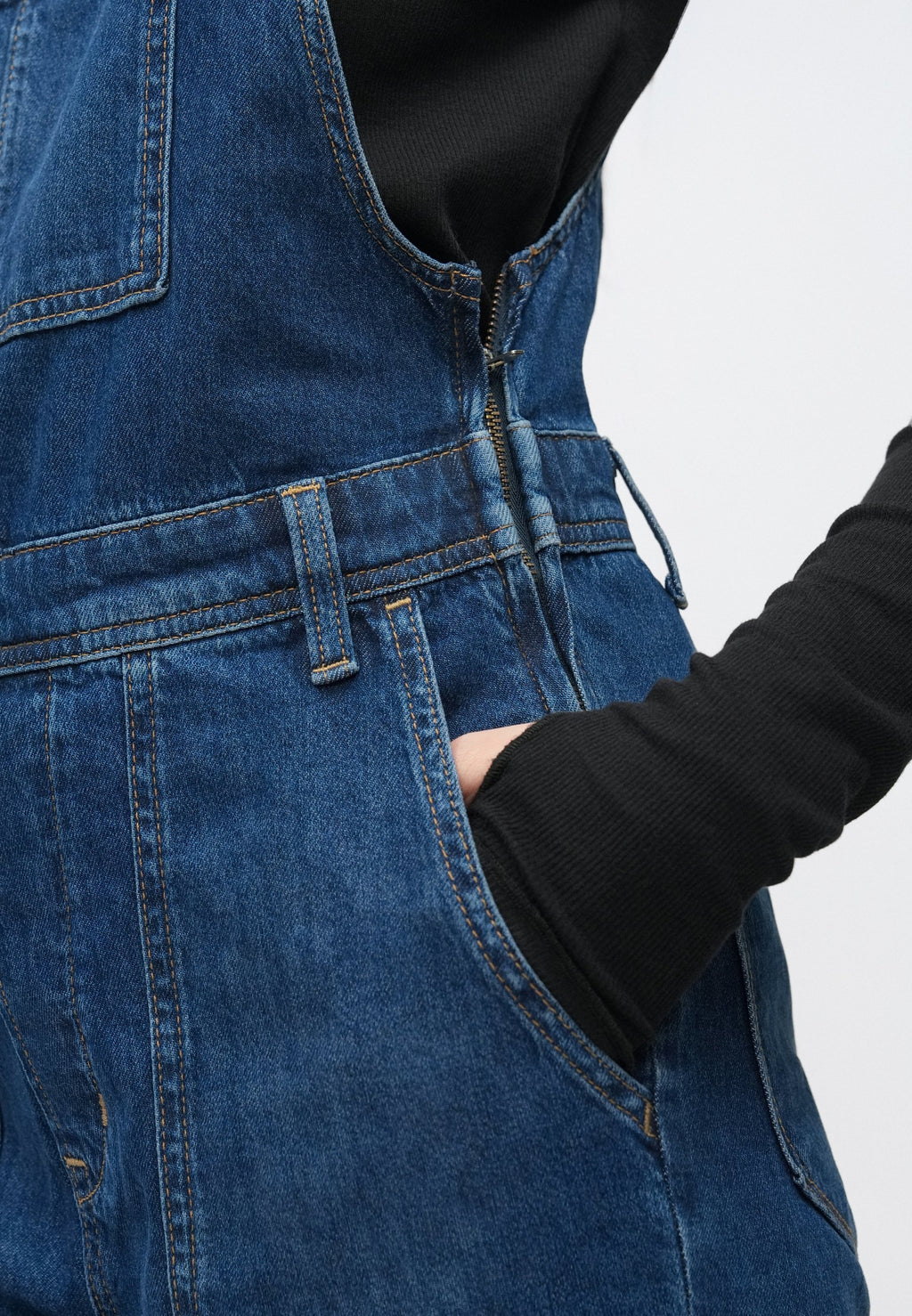 LONG AND LEAN OVERALL JACKSON - Dungarees - dark-blue denim