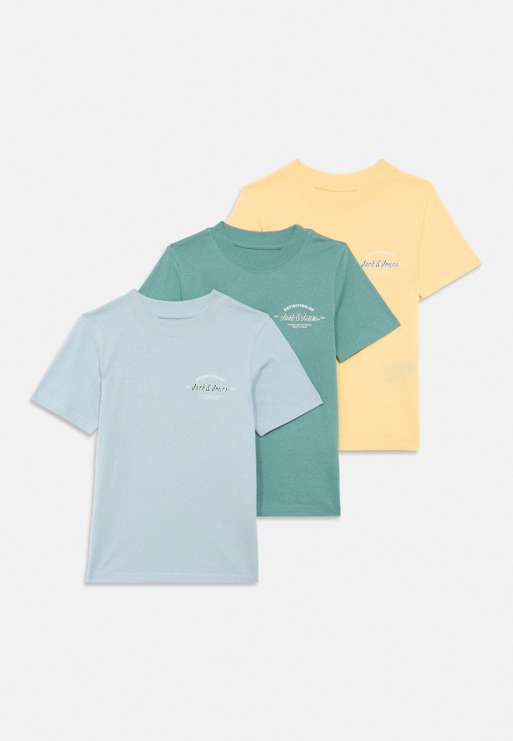 JJBRANDON TEE CREW NECK 3 PACK - Print T-shirt - celestial blue/mineral blue/sunligh