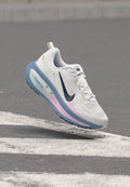 VOMERO 18 - Road running shoes - white/midnight navy/work blue/barely green/pink foam