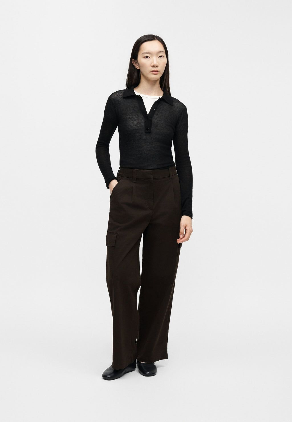EWAIST - Cargo trousers - dark coffee