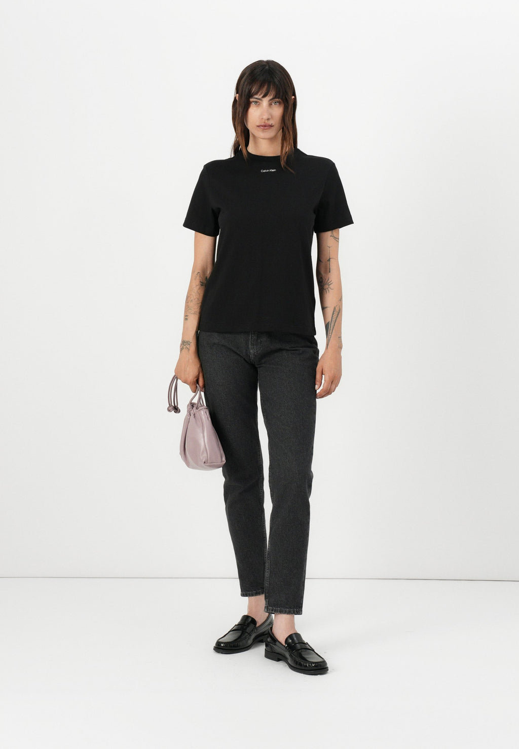 CLASSIC LOGO TEE - Basic T-shirt - black