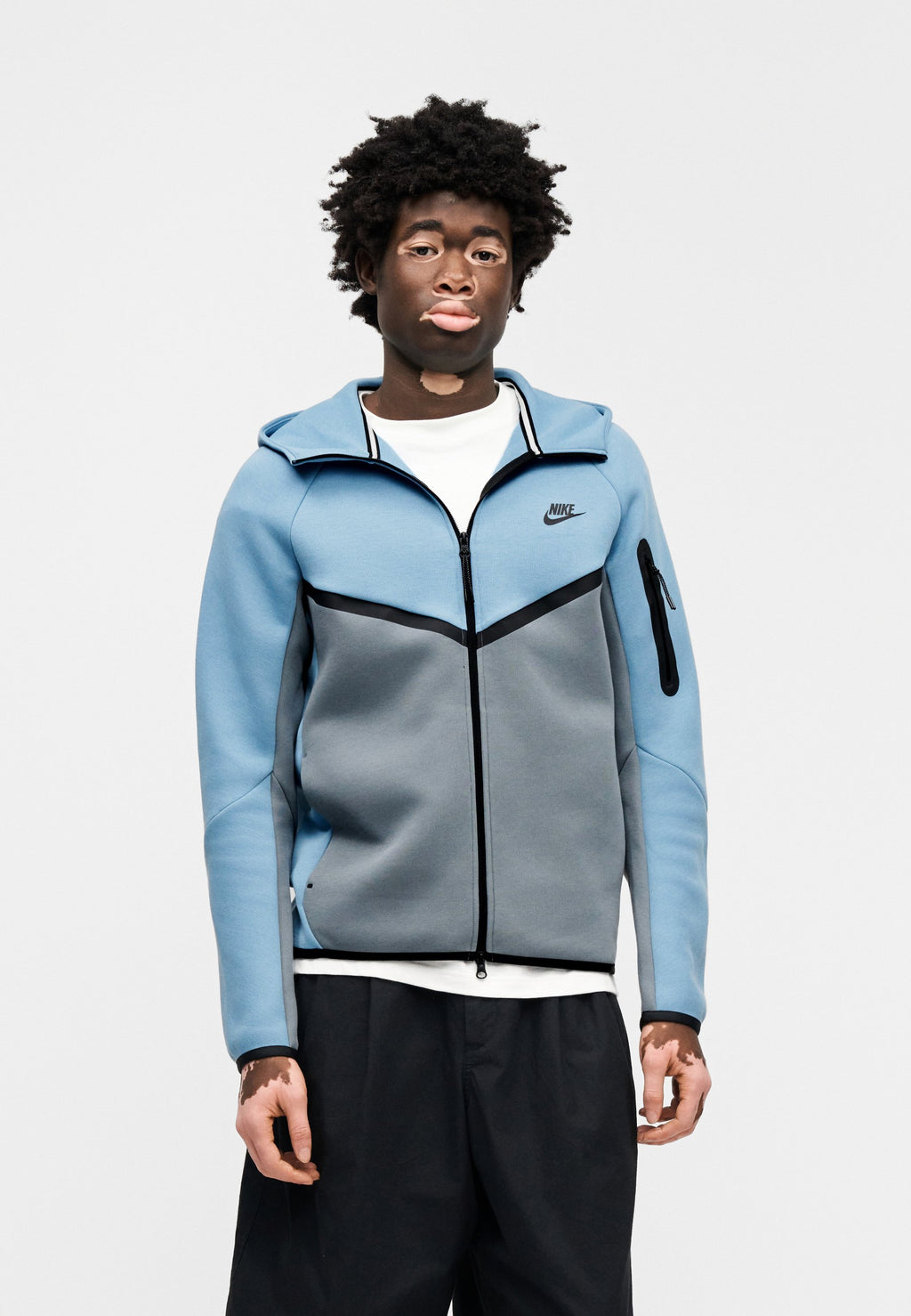 Fleece jacket - work blue/cool grey/black
