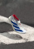 ADIZERO ADIOS PRO 4 - أحذية جري على الطرق - أبيض للأحذية/أزرق ملكي/روبي نقي