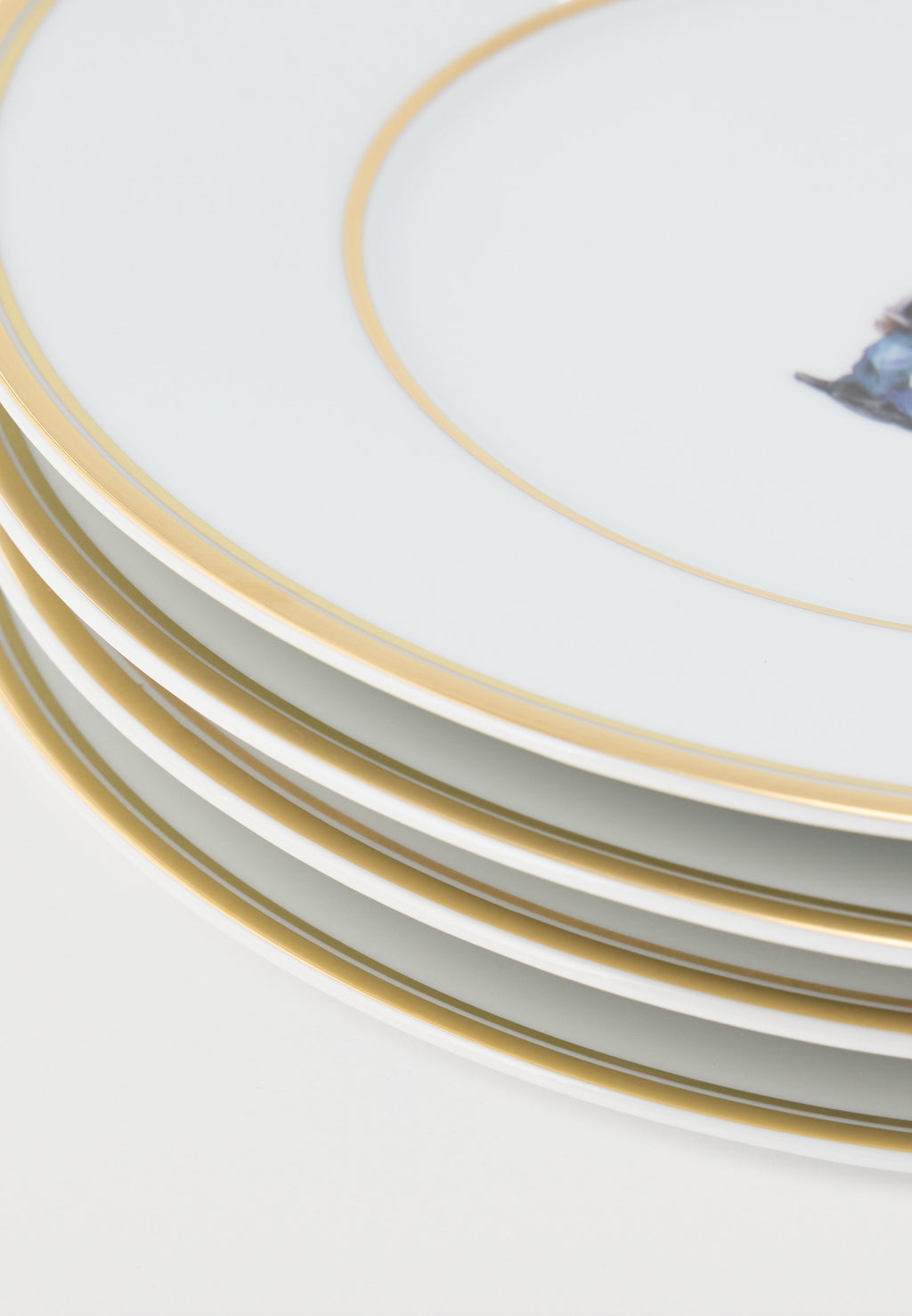 WILSHIRE TUXEDO 4 PACK - Plate - white/gold-coloured
