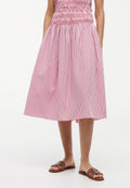 SMOCKING MIDI SKIRT - A-line skirt - pink