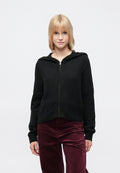 CASHSOFT ZIPPER HOODIE - Zip-up sweatshirt - black