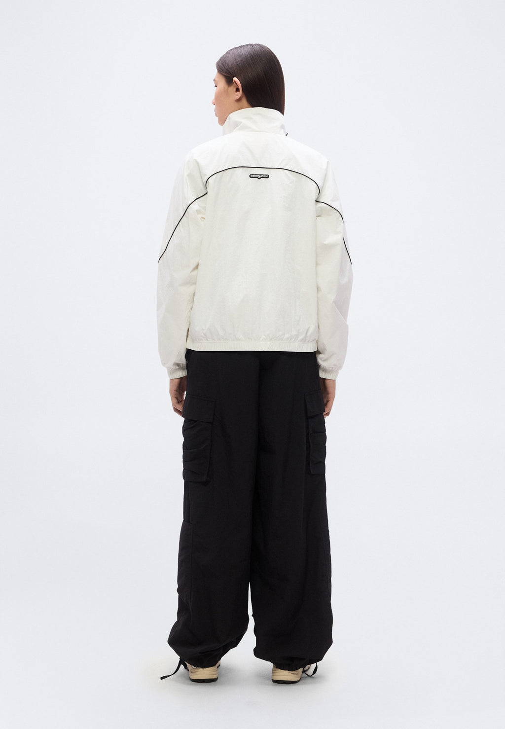 WATER REPELLENT PIPING TRACK JACKET - Light jacket - ecru