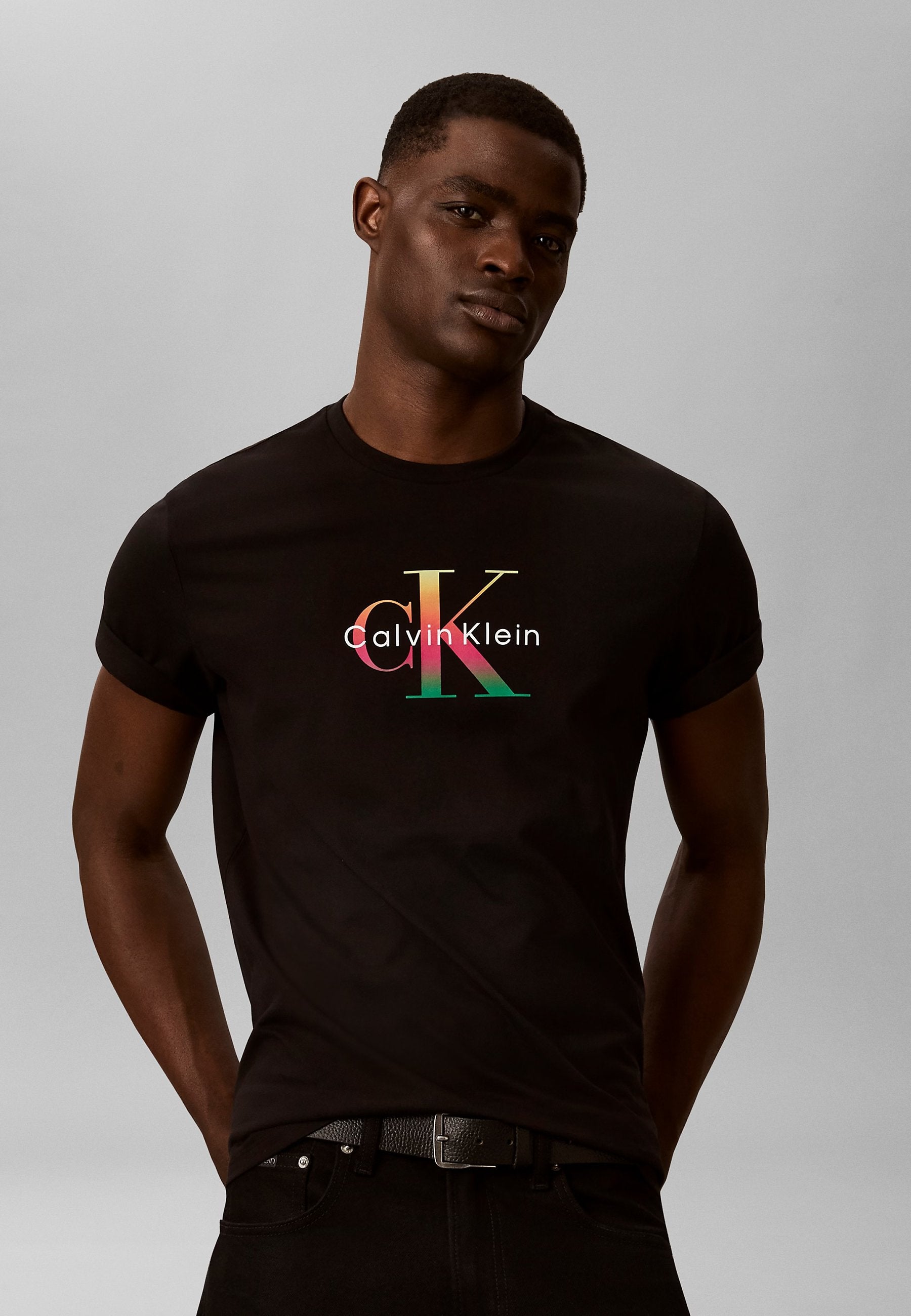 20S CK PRIDE26 GRAPHIC CLASSIC  - Print T-shirt - black