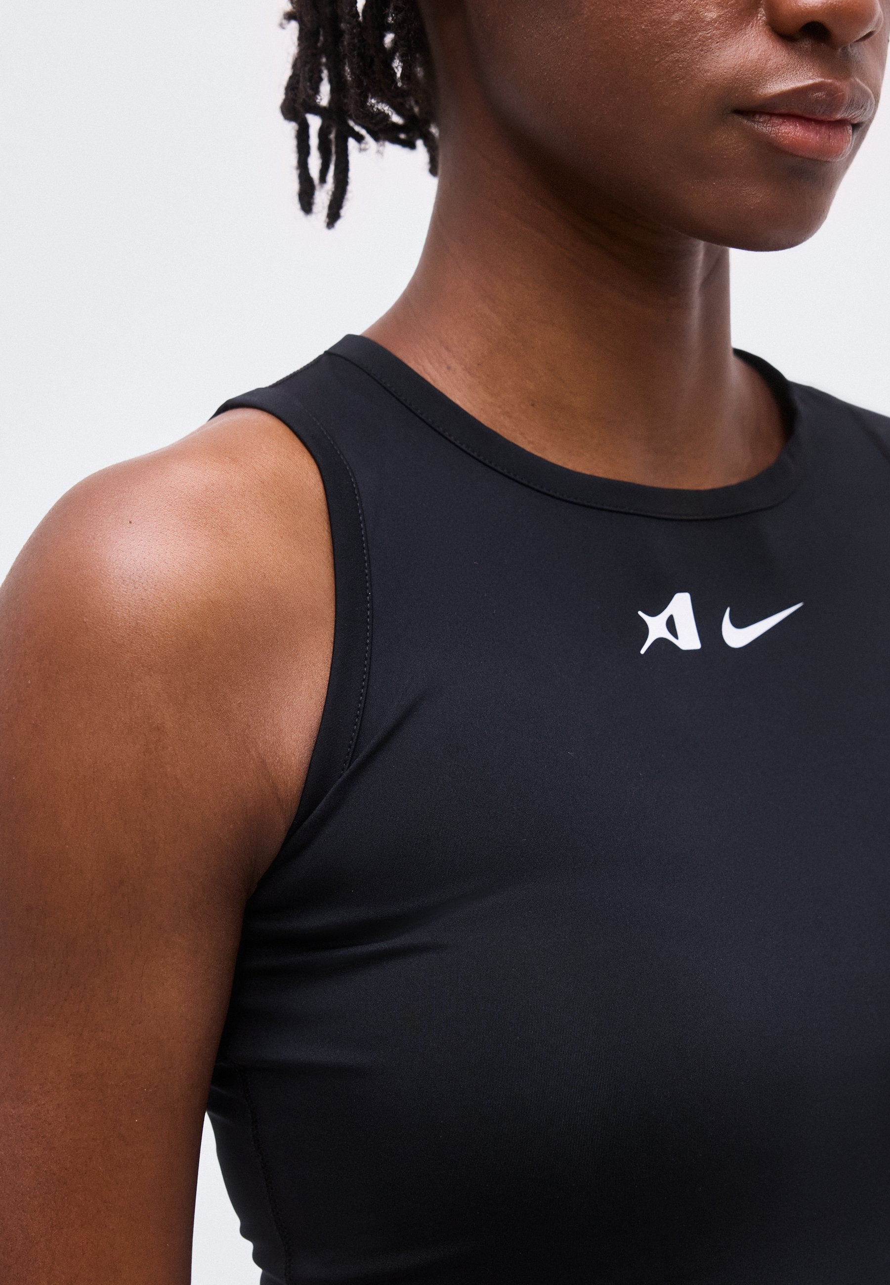 A'JA A'SYMMETRIC - Long sleeved top - black/white