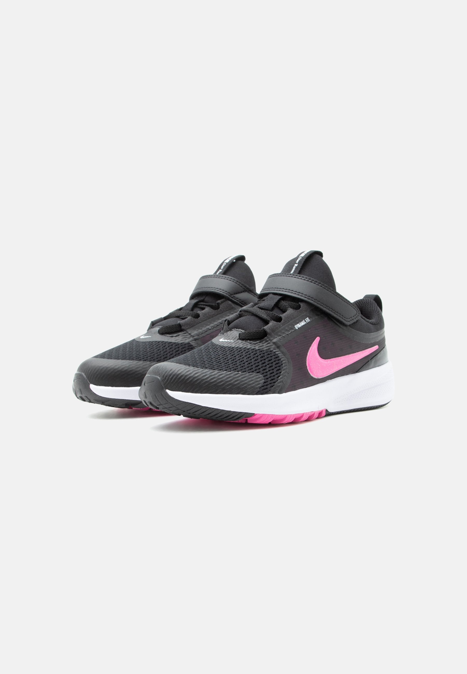 STAR RUNNER 5 UNISEX - Road running shoes - black/laser fuchsia/anthracite/white