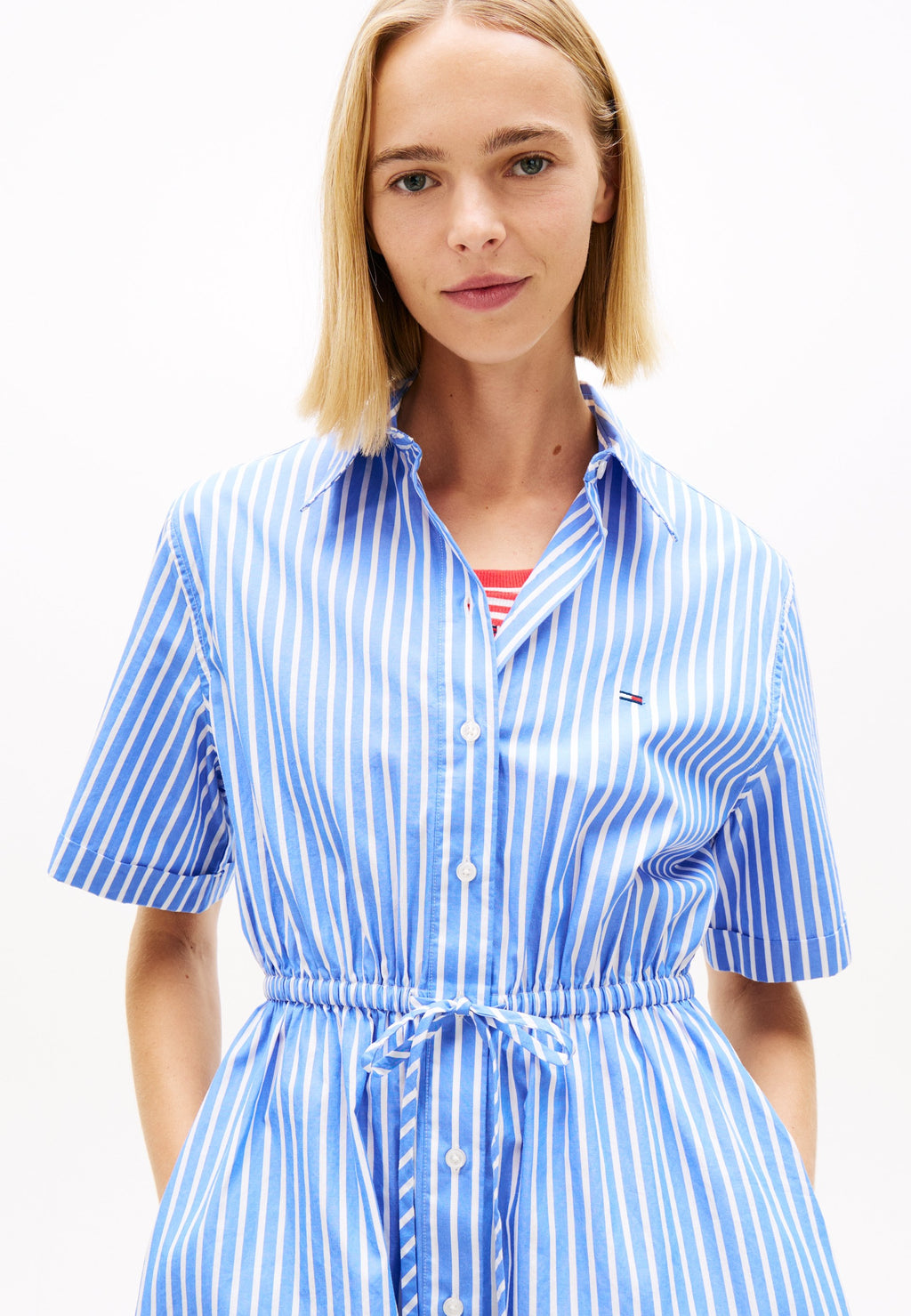 ROBE CHEMISE RAYÉE - Robe chemise - bleu empire