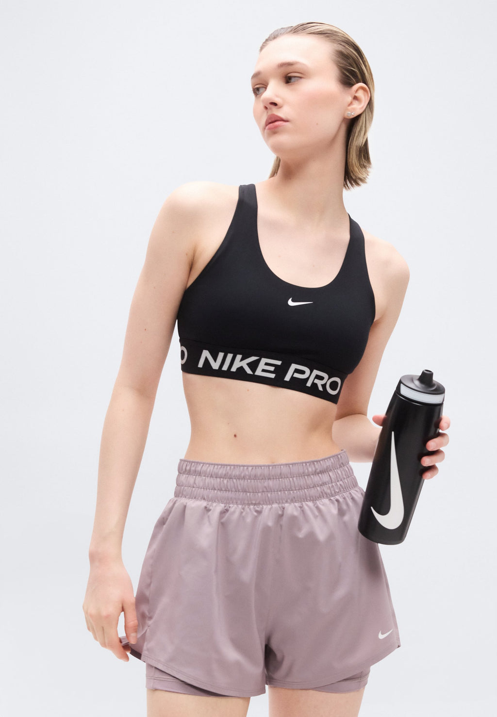 365 BRA - Medium support sports bra - black/white
