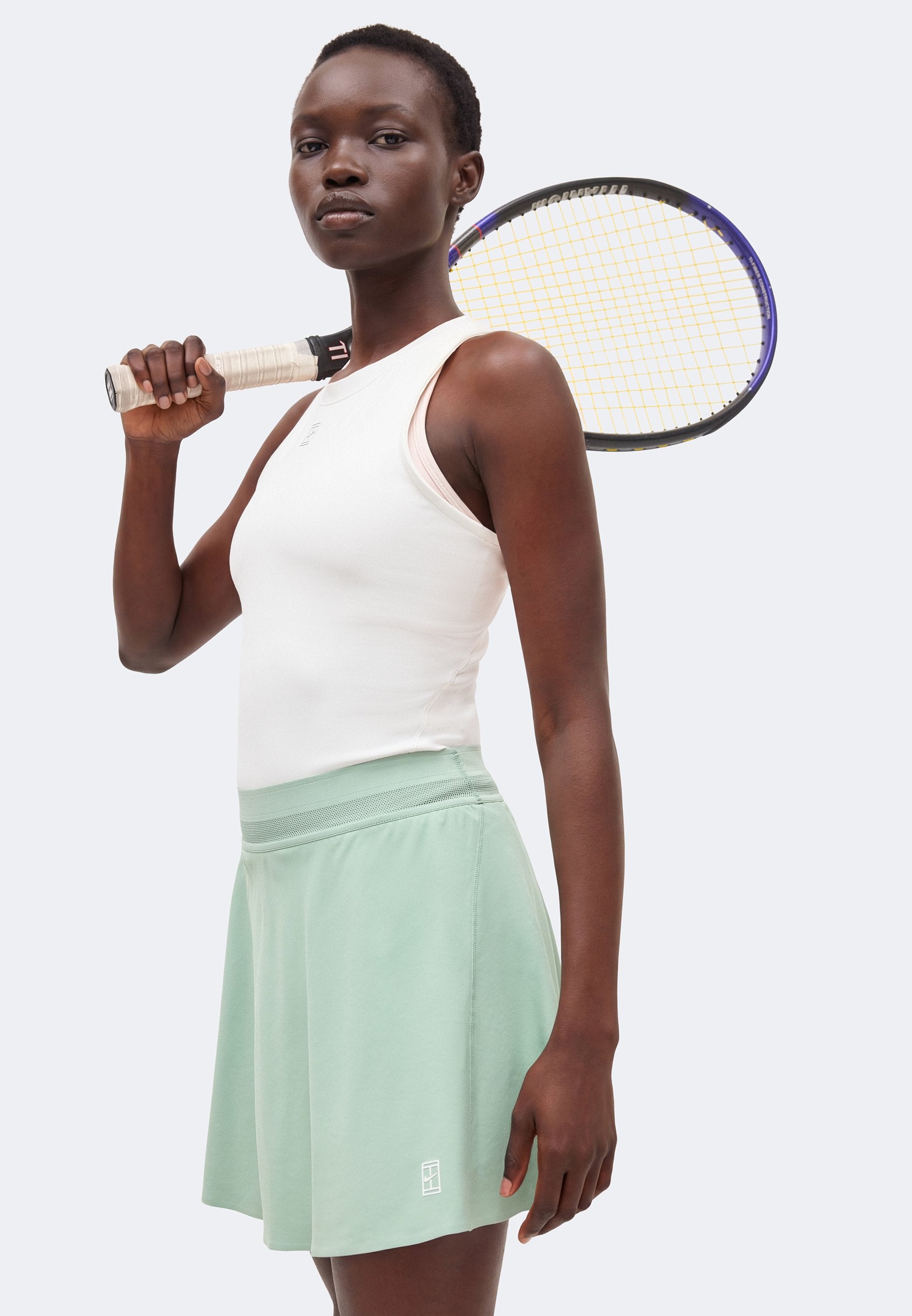 NIKECOURT ADVANTAGE ACE SKIRT REGULAR - Sports skirt - steam/white