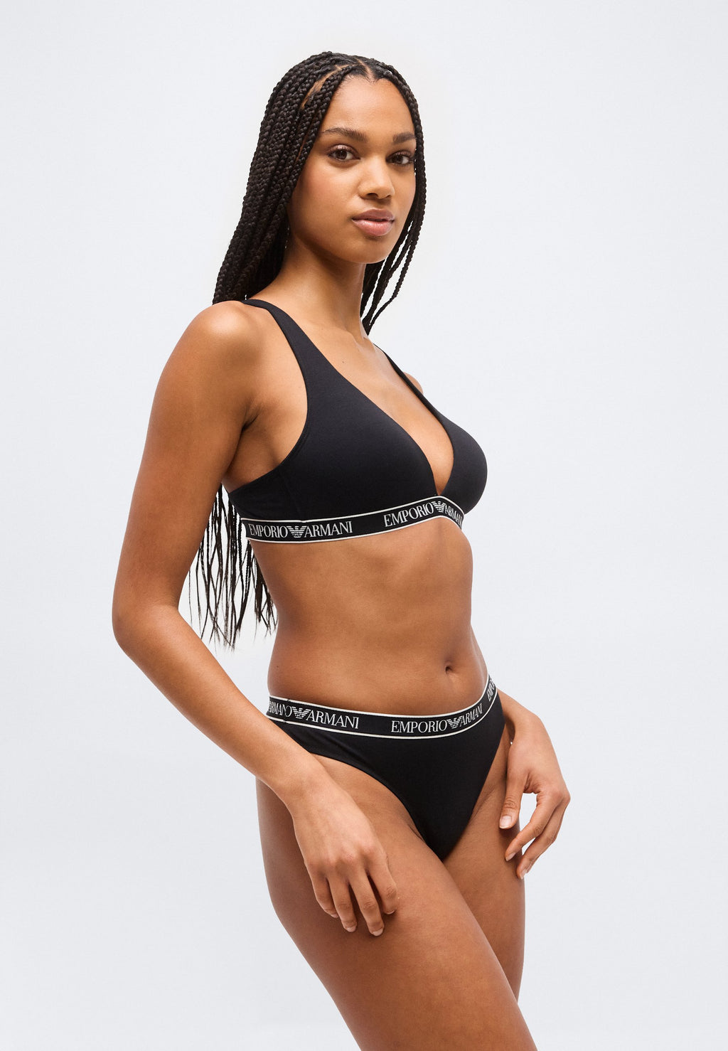 PADDED TRIANGLE BRA - Triangle bra - black