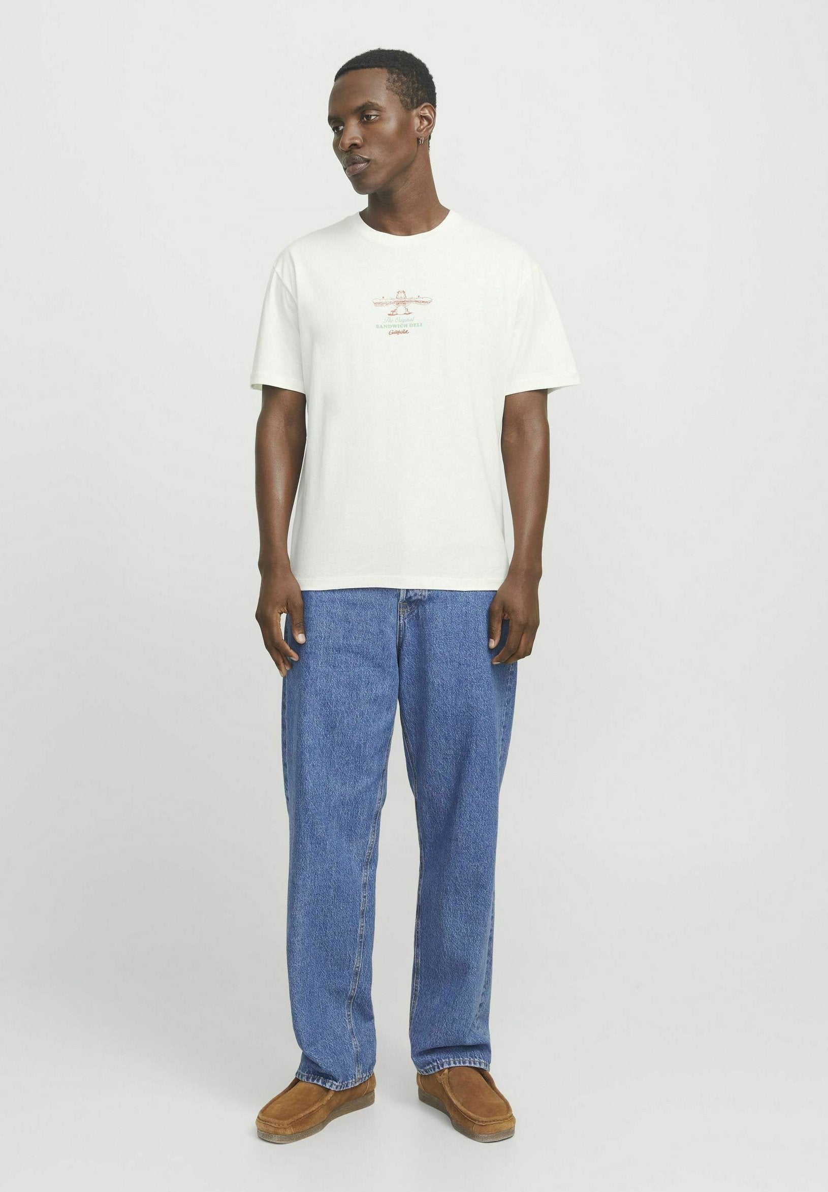 RUNDHALSAUSSCHNITT  - Print T-shirt - white alyssum