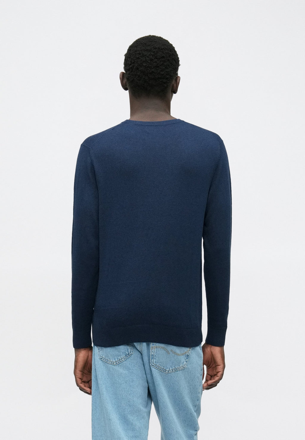 Knitted Plain Knitted - Jumper - dunkelblau