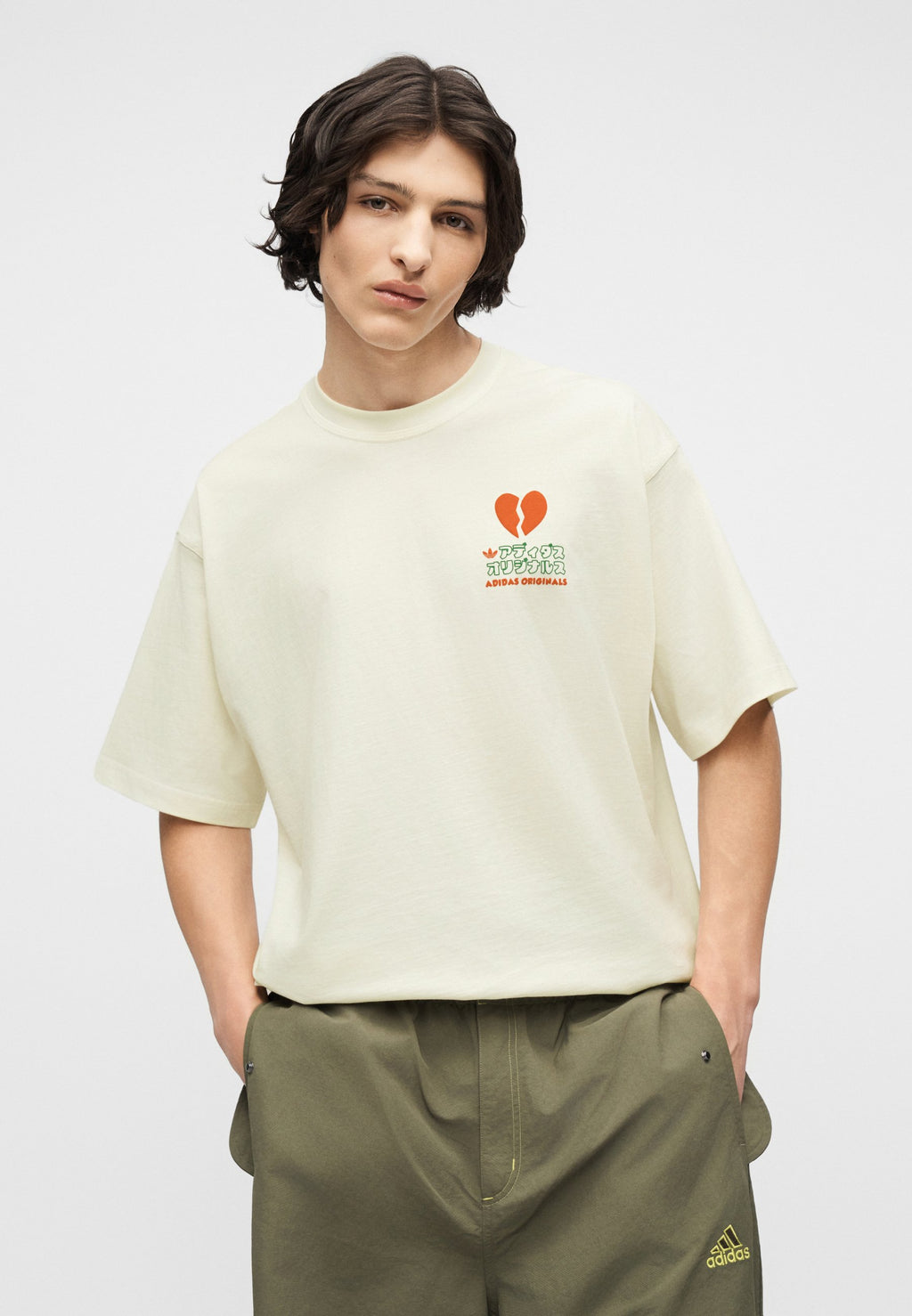 VDAY CAT TEE UNISEX - Print T-shirt - off-white