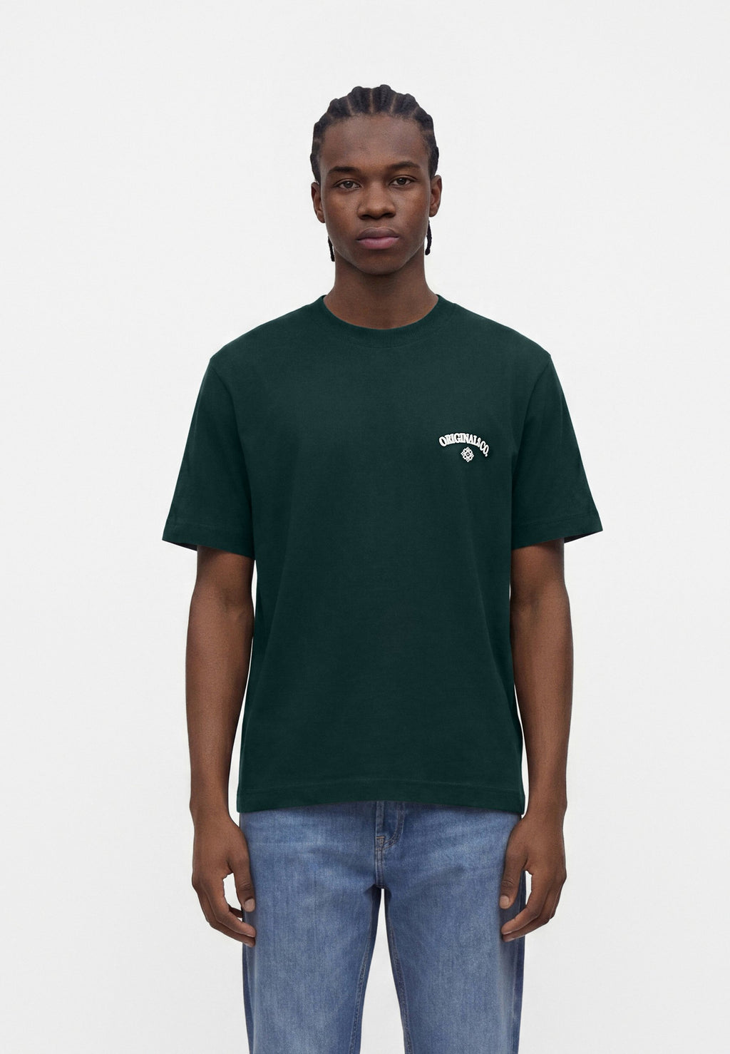JORSANTORINI TEE CREW NECK - Print T-shirt - pine grove