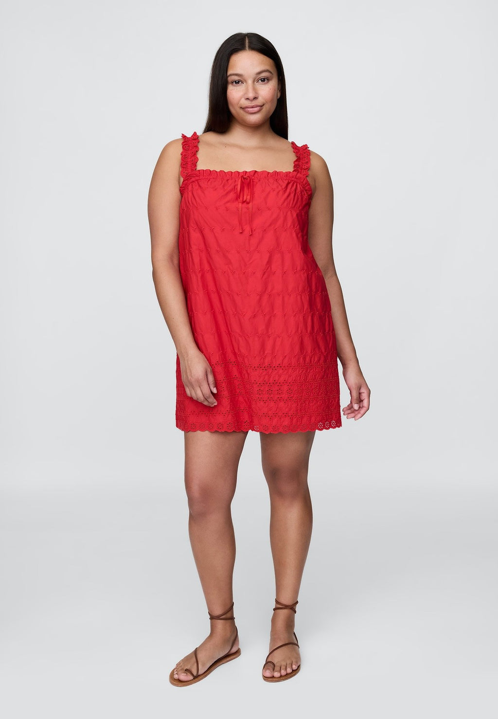 EYELET - Day dress - red light